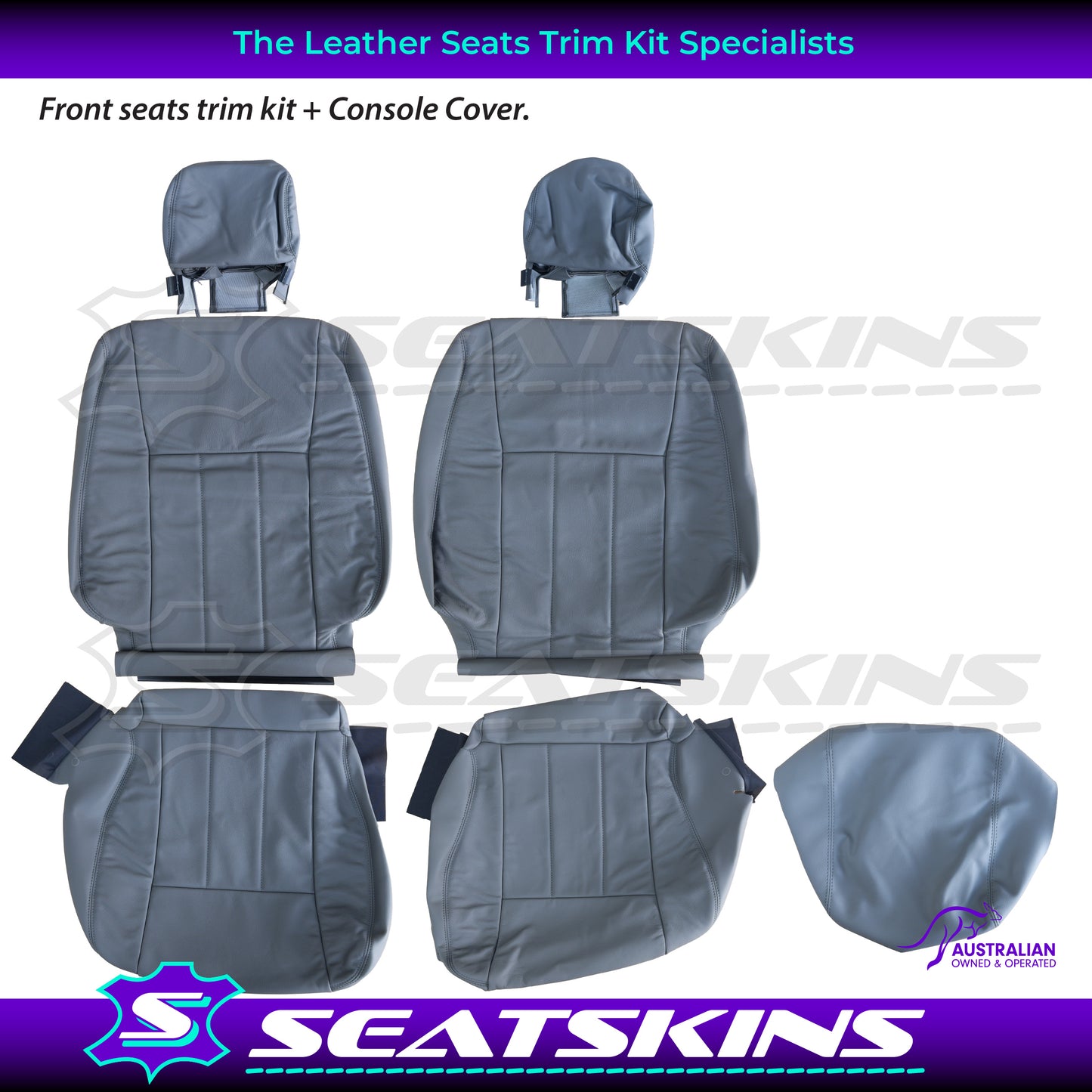 LEATHER SEATS TRIM KIT FOR TOYOTA LANDCRUISER 100 SERIES GXL GREY