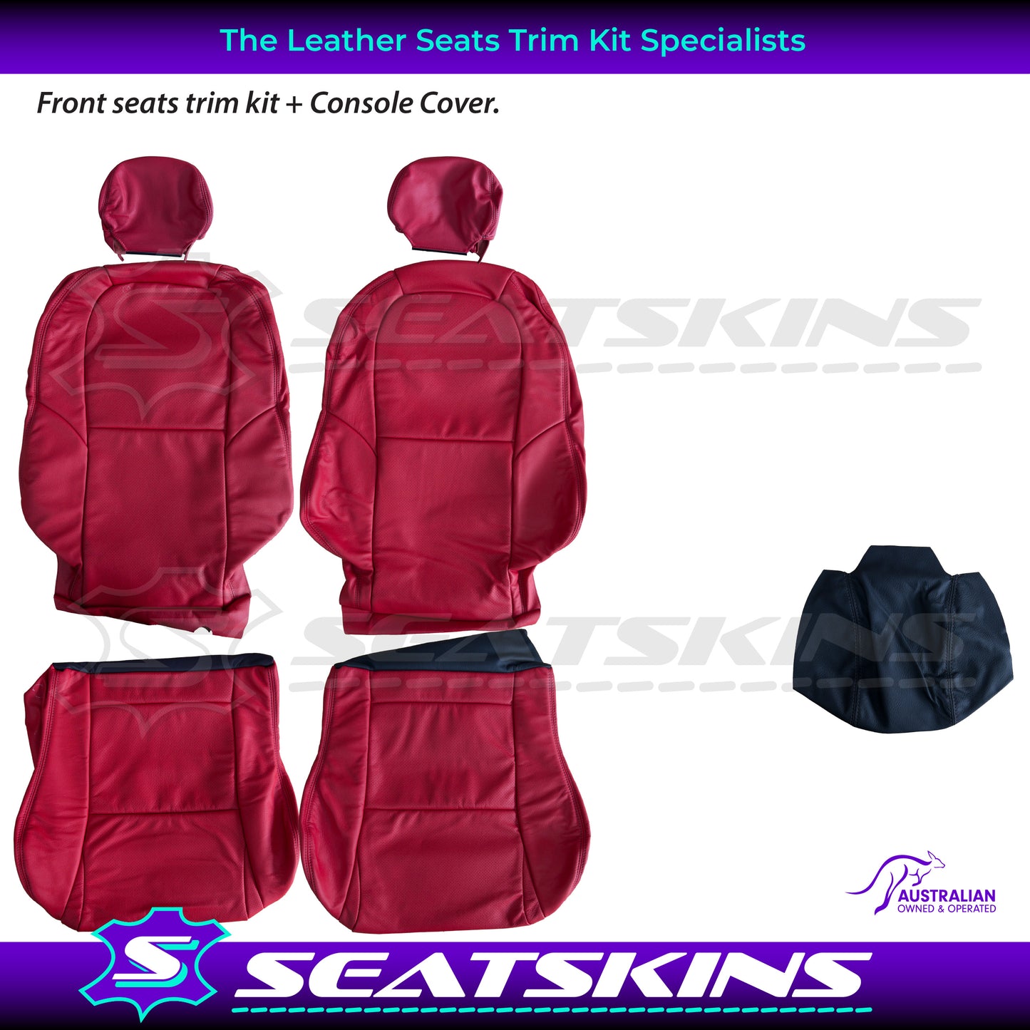 LEATHER SEATS TRIM KIT FOR HOLDEN VX/VY MONARO 2 SEATS RED LEATHER