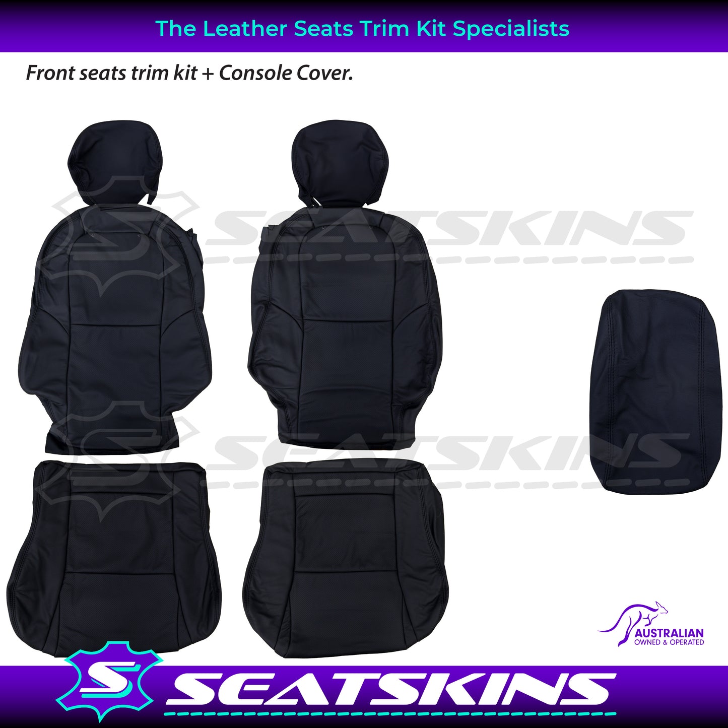 LEATHER SEATS TRIM KIT FOR VX/VY MONARO 2 SEATS BLACK LEATHER