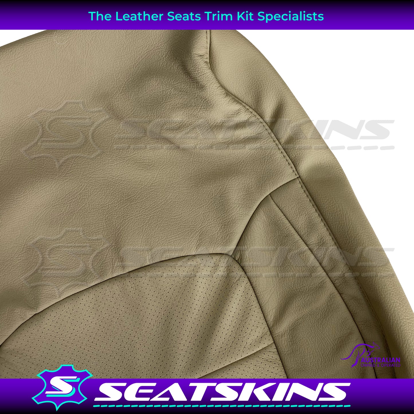 LEATHER SEATS TRIM KIT FOR TOYOTA LANDCRUISER 200 SERIES BEIGE 2 SEATS