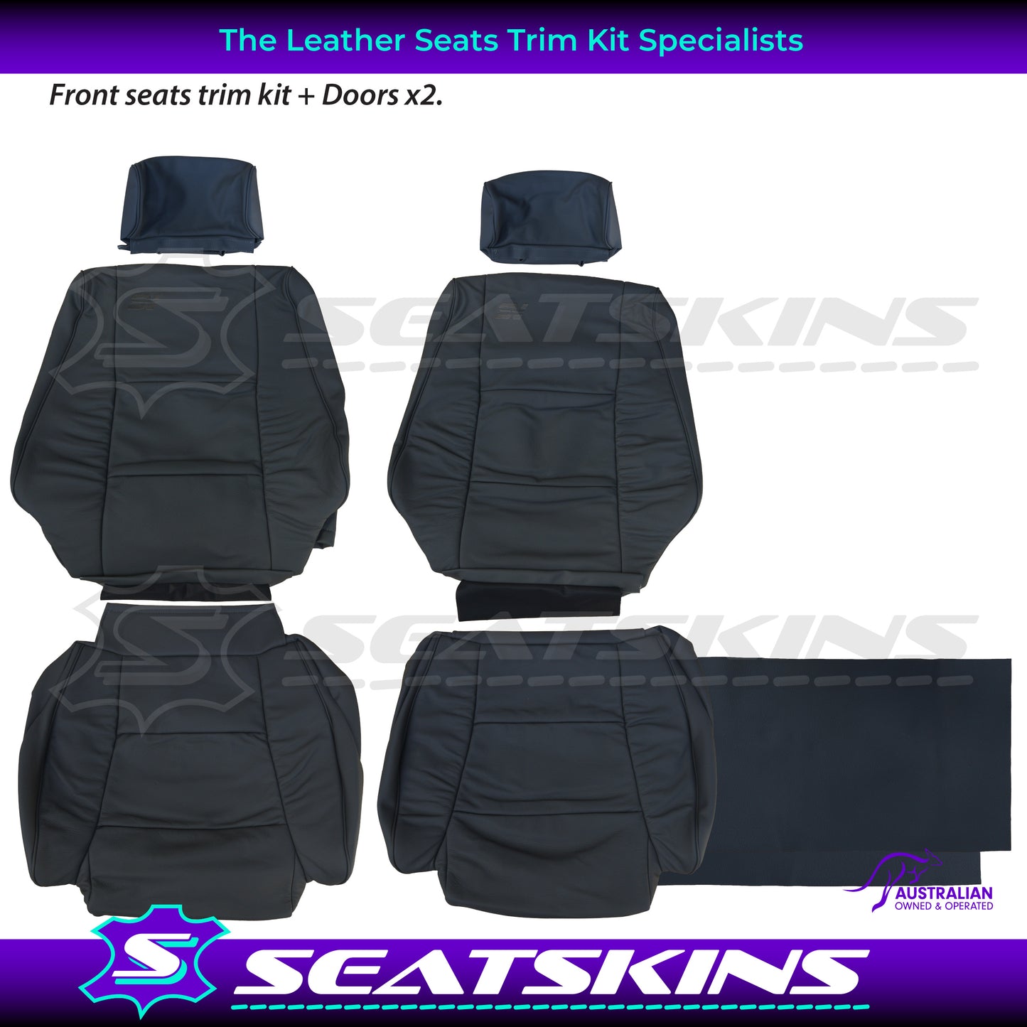 LEATHER SEATS TRIM KIT FOR HSV VN SV89/SV500 GREY 5 SEATER
