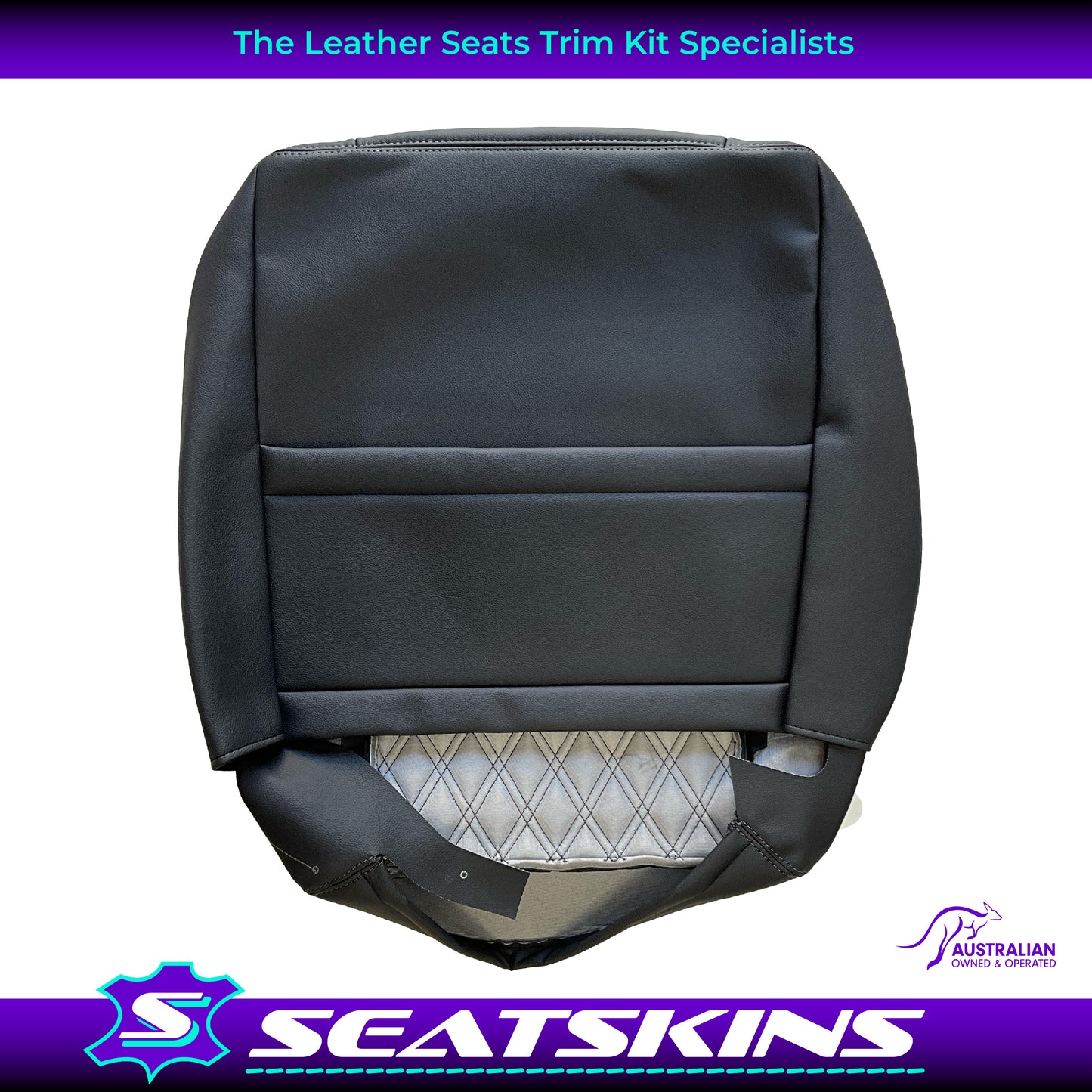 LEATHER SEATS TRIM KIT FOR TOYOTA LANDCRUISER 79 SERIES BLACK CUSTOM STITCH