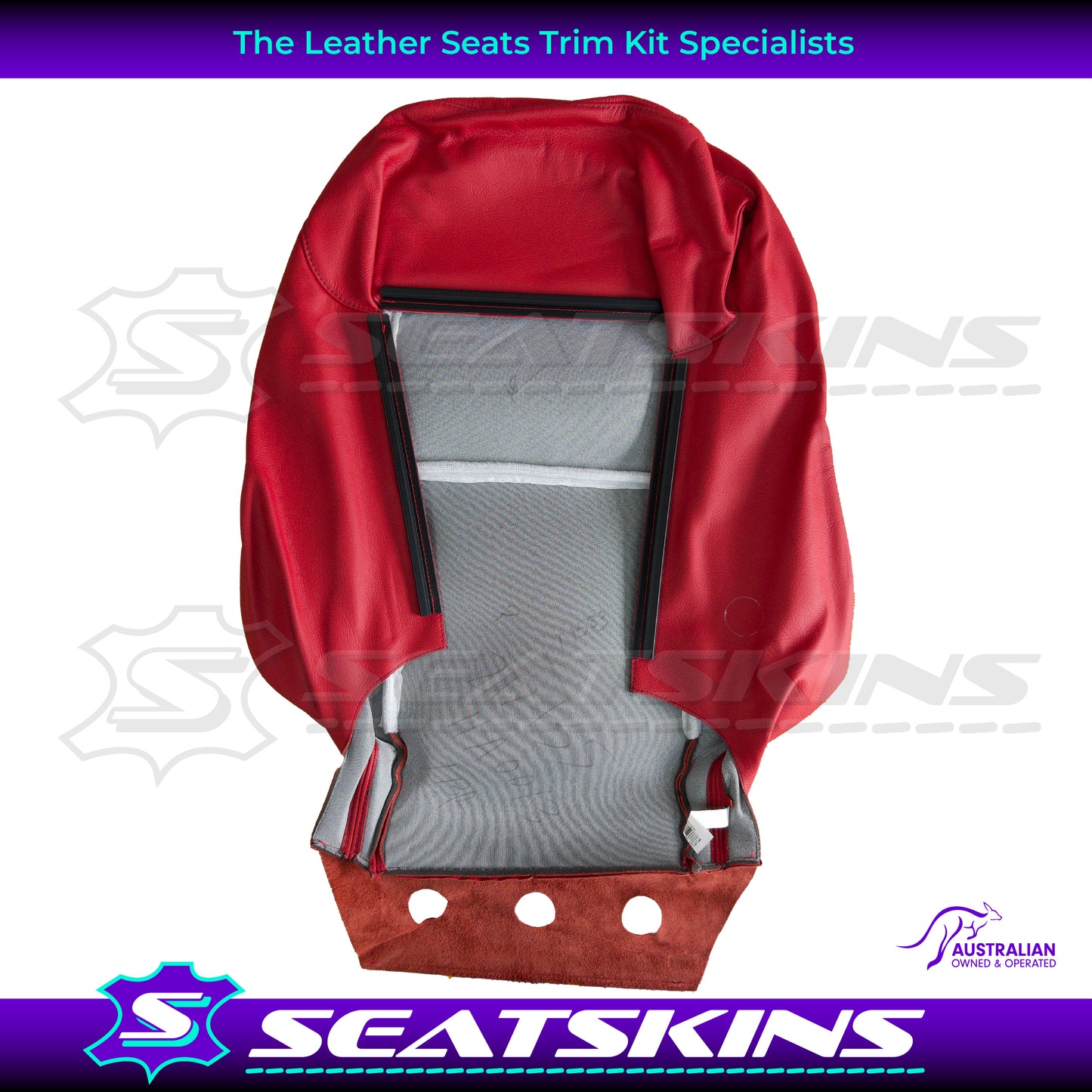 LEATHER SEATS TRIM KIT FOR HOLDEN VX/VY MONARO 4 SEATS RED LEATHER