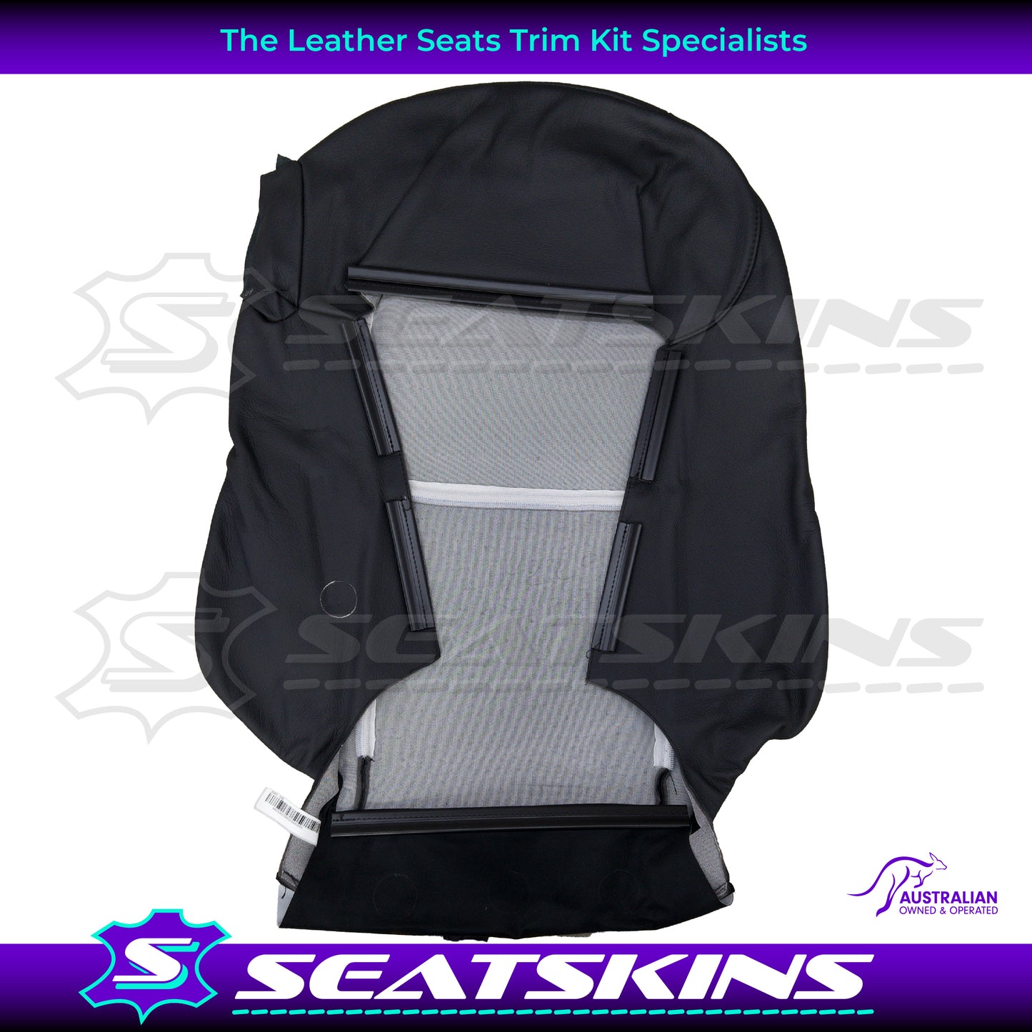 SINGLE LEATHER TRIM FOR VY/VX MONARO BACKREST BLACK LEATHER LH OR RH