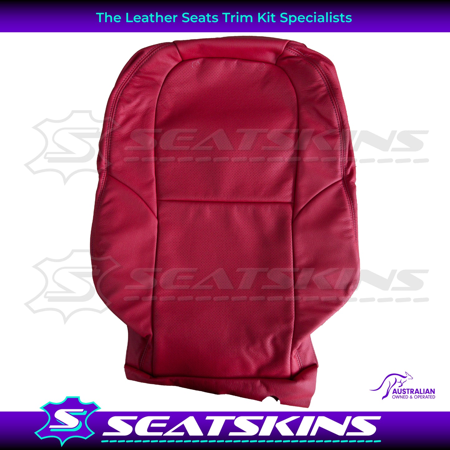 LEATHER SEATS TRIM KIT SKINS FOR HOLDEN VX MONARO 2 SEATS ONLY RED HOT