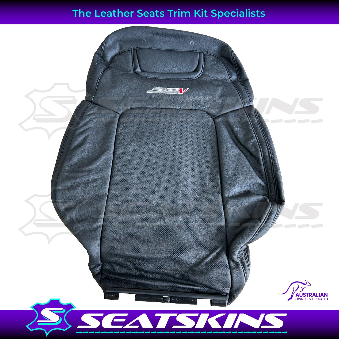 LEATHER SEATS TRIM KIT FOR HOLDEN VE SSV UTE SSV LOGO EMBROIDERED WITH RED V