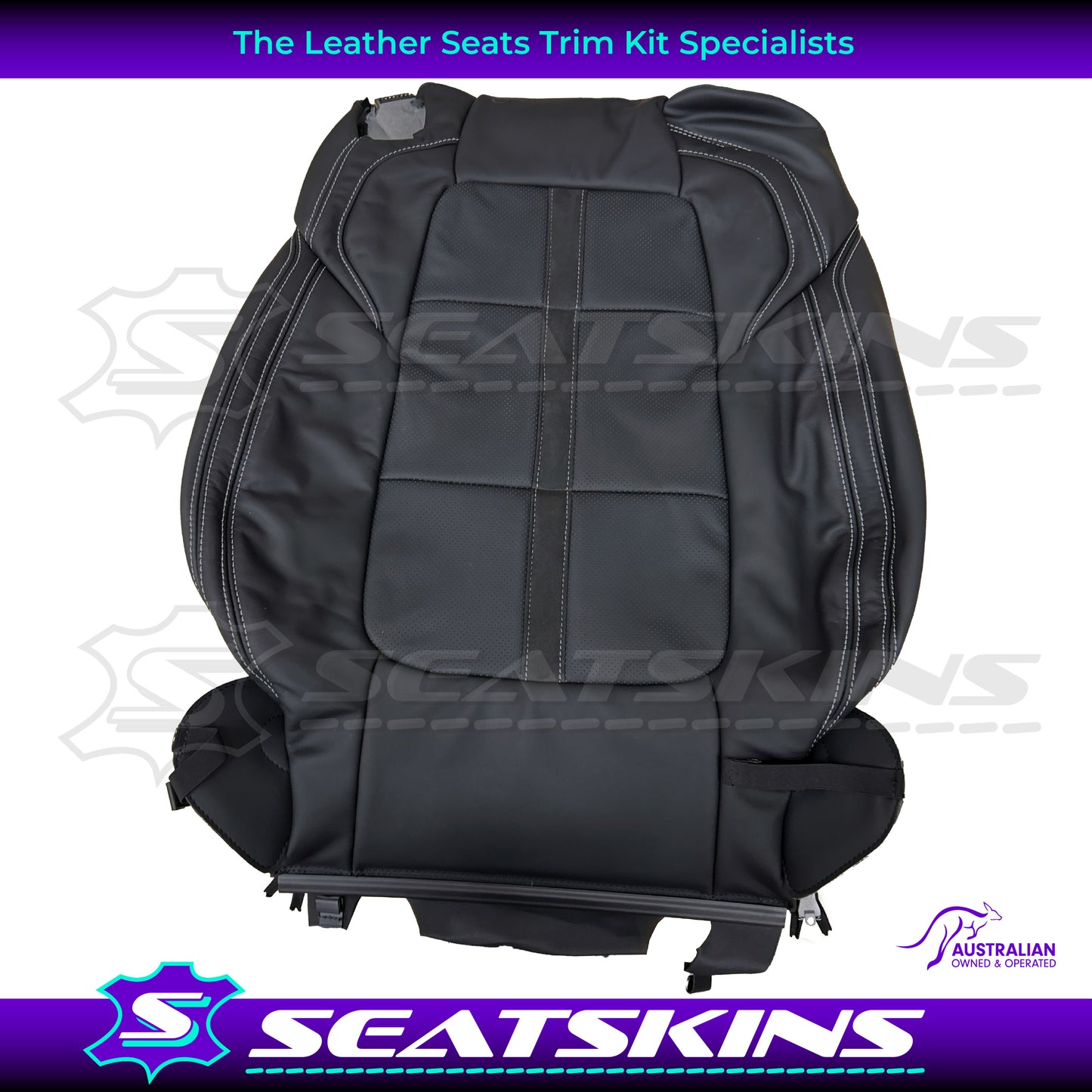 LEATHER SEATS TRIM KIT FOR VF SS/SSV/REDLINE UTE NAPPA LEATHER WITH SILVER STITCHING