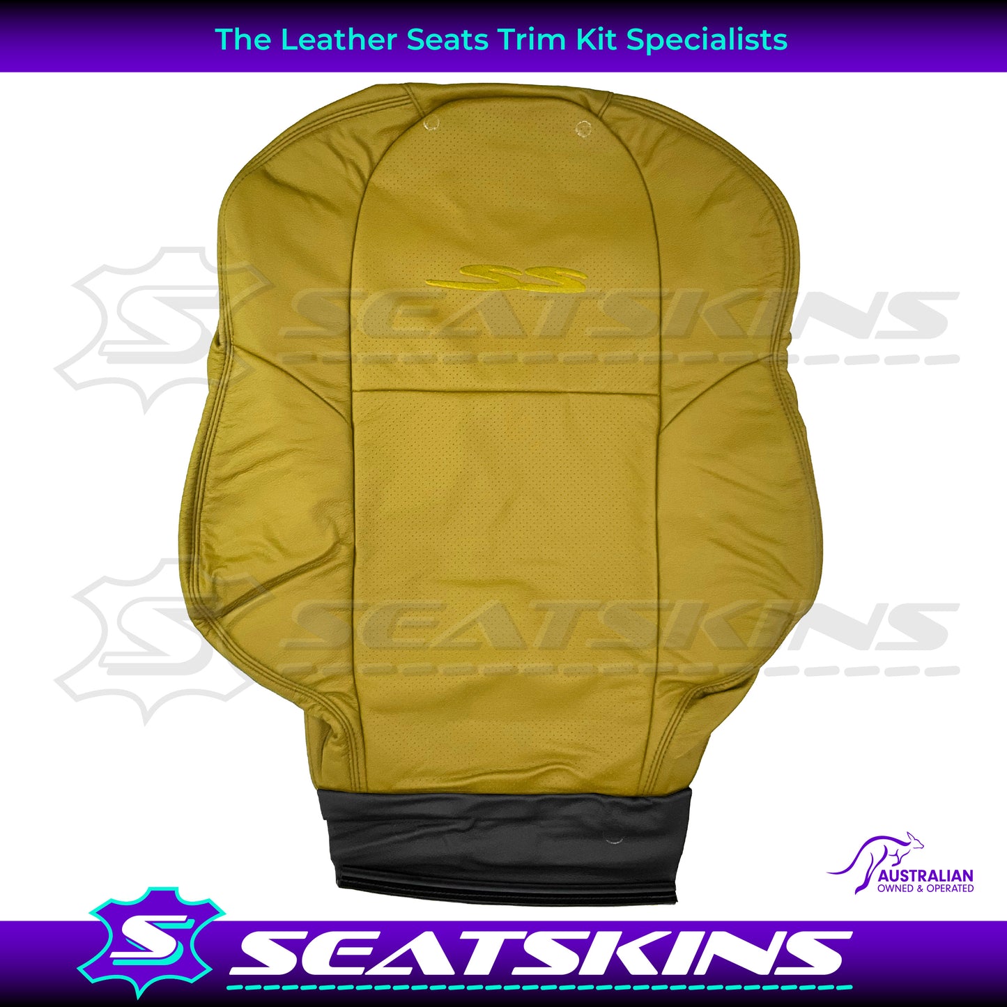 LEATHER SEATS TRIM KIT FOR HYPER YELLOW VX VU SS SEDAN OR UTE REPRO PRE-ORDER