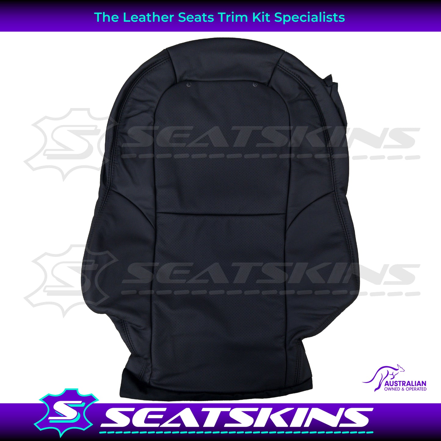 SINGLE LEATHER TRIM FOR VY/VX MONARO BACKREST BLACK LEATHER LH OR RH