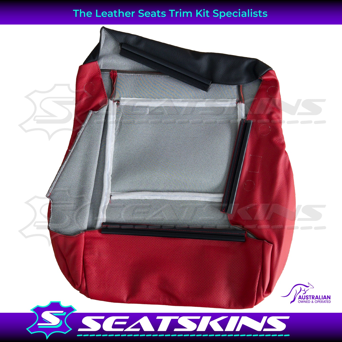 LEATHER SEATS TRIM KIT FOR HOLDEN VX/VY MONARO 4 SEATS RED LEATHER