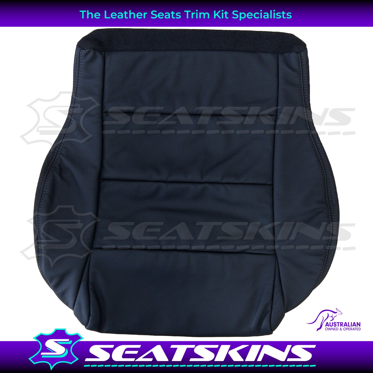 LEATHER SEATS TRIM KIT SKINS FOR FORD BA/BF FRONT SEATS RED XR LOGO OEM STYLE
