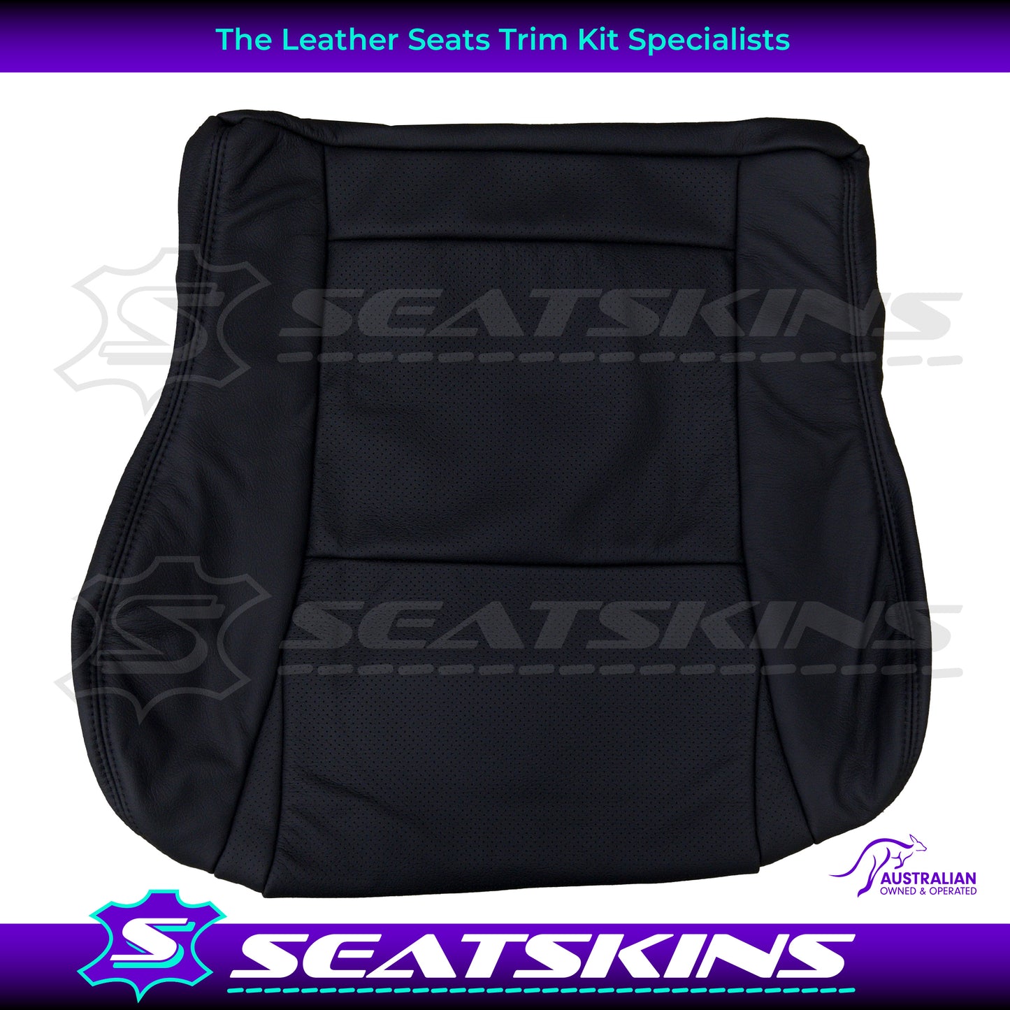 SINGLE LEATHER TRIM FOR VX/VY/VZ MONARO CUSHION BLACK LEATHER LH OR RH