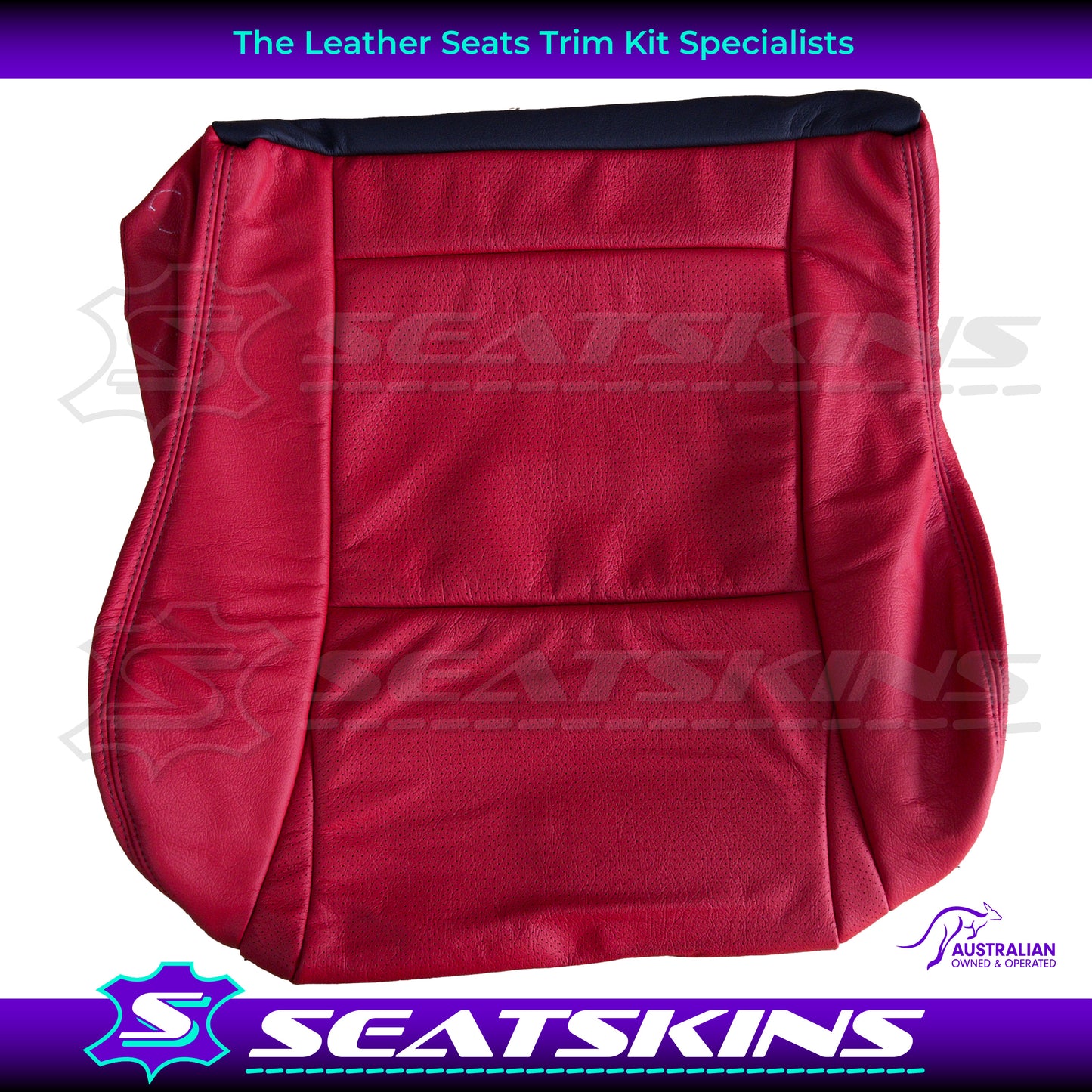 LEATHER SEATS TRIM KIT SKINS FOR HOLDEN VX MONARO 2 SEATS ONLY RED HOT