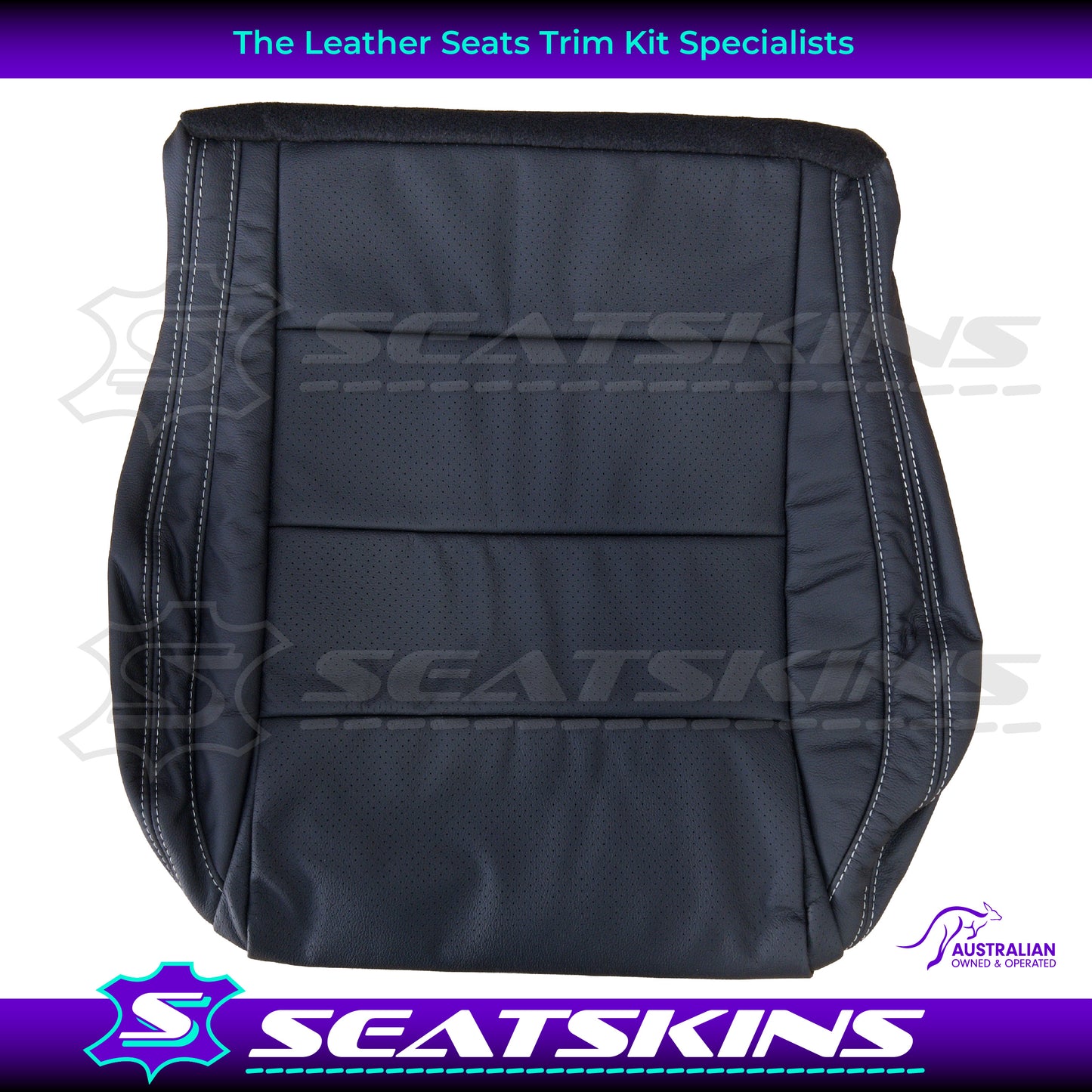 LEATHER SEATS TRIM KIT SKINS FOR FORD FG-X FALCON FRONT SEATS XR LOGO