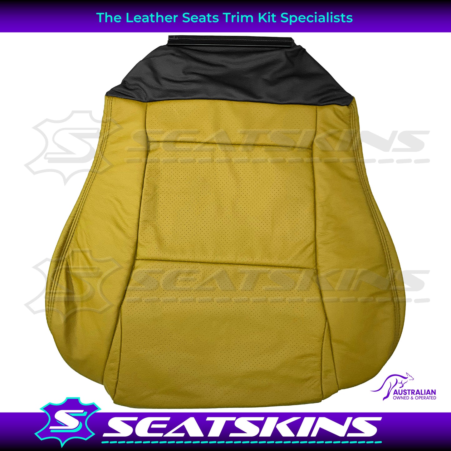 LEATHER SEATS TRIM KIT FOR HYPER YELLOW VX VU SS SEDAN OR UTE REPRO PRE-ORDER