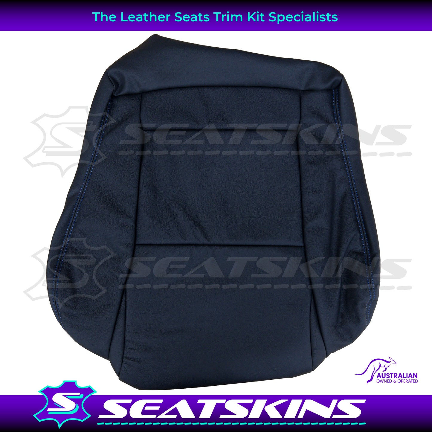LEATHER SEATS TRIM KIT FOR HOLDEN VZ SVZ UTE BLUE STITCHING SVZ LOGO