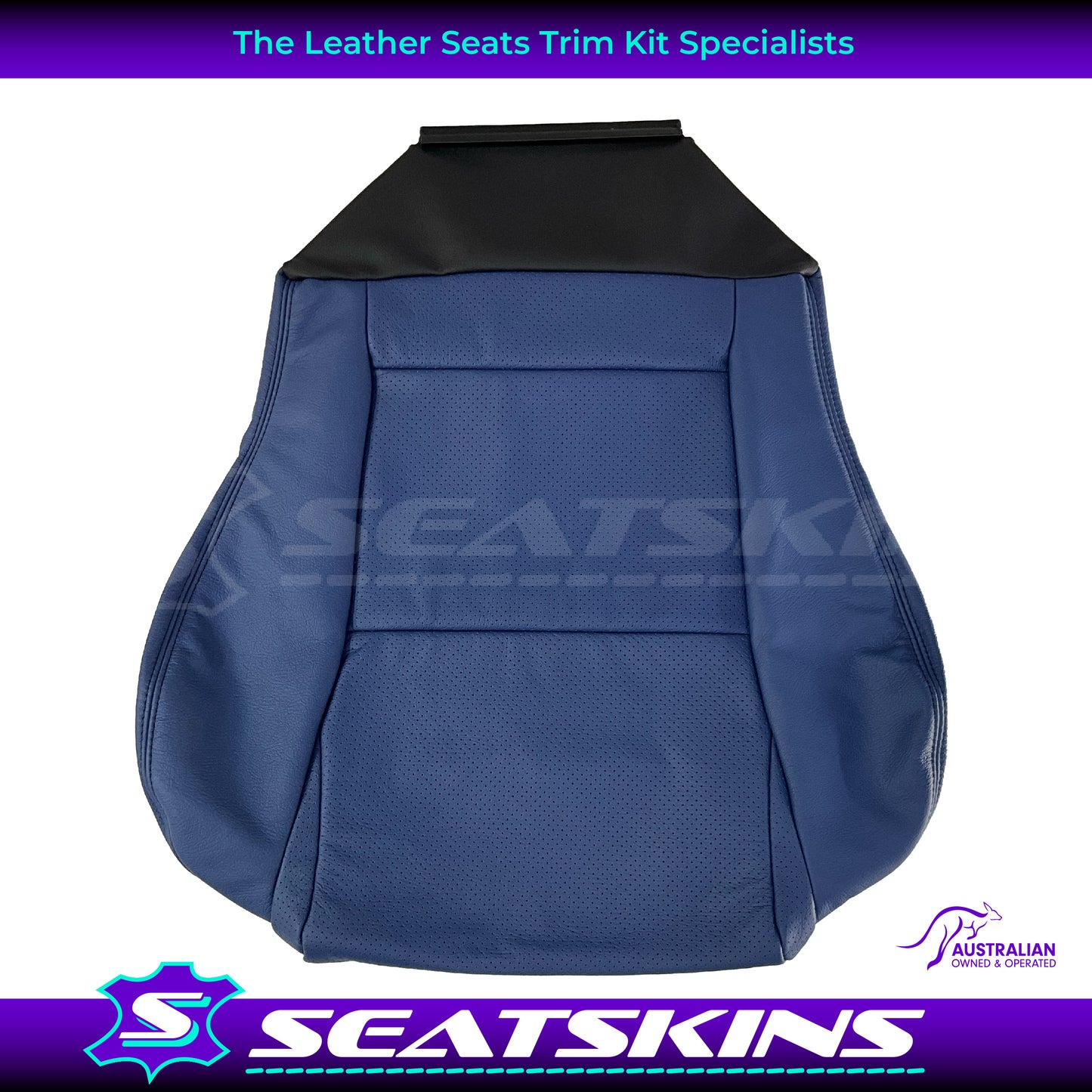 LEATHER SEATS TRIM KIT FOR HOLDEN VY S2 / VZ SS UTE BLUE FACTORY STYLE