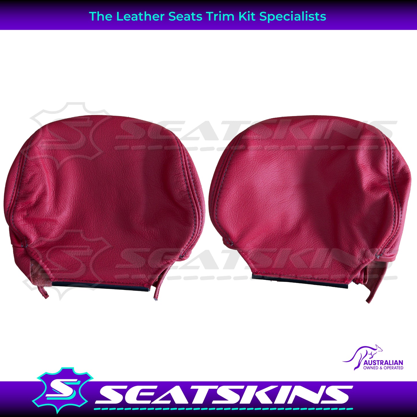 LEATHER SEATS TRIM KIT SKINS FOR HOLDEN VX MONARO 2 SEATS ONLY RED HOT