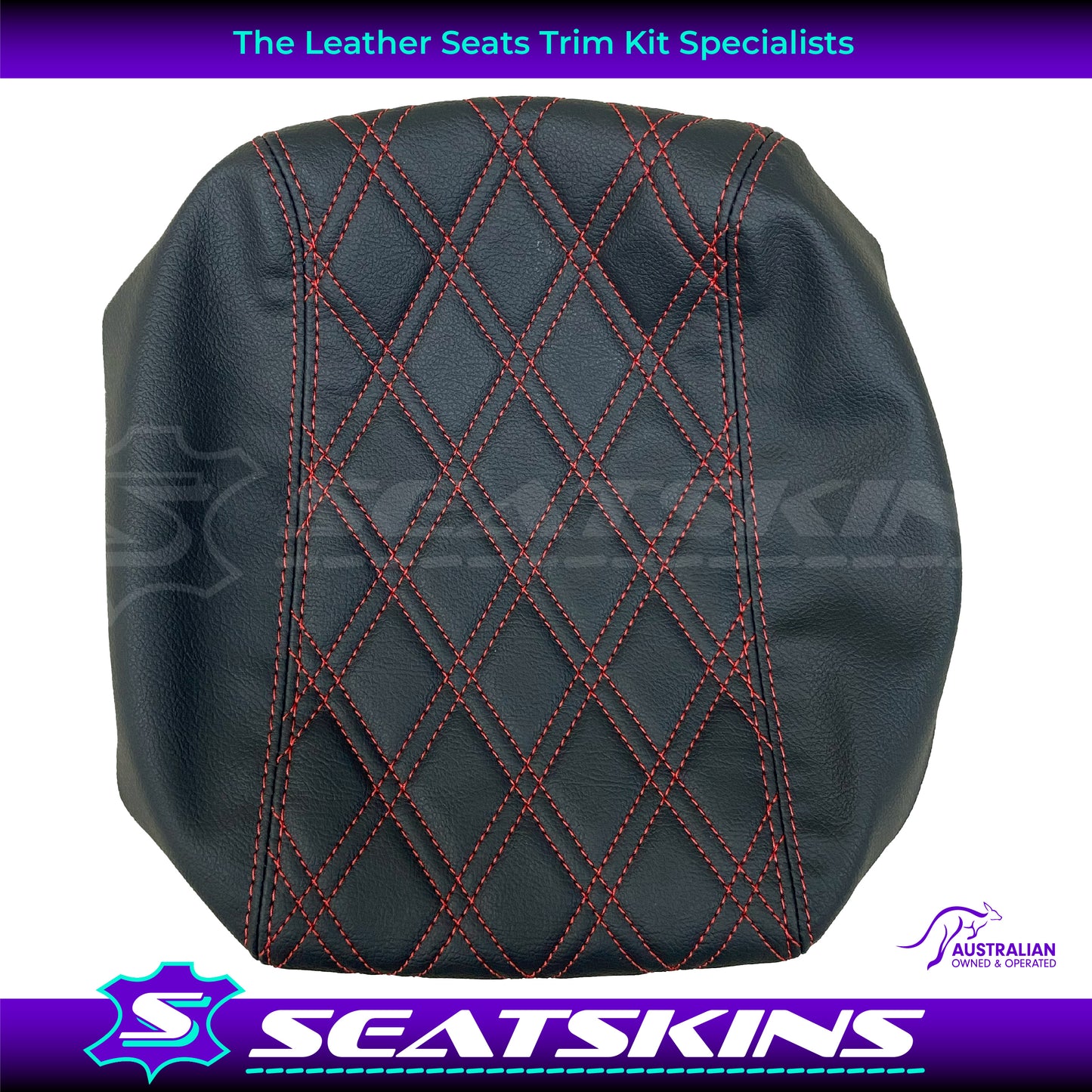 CUSTOM CONSOLE COVER TO FIT FORD BA BF TWIN DIAMOND STITCH CHOOSE COLOUR