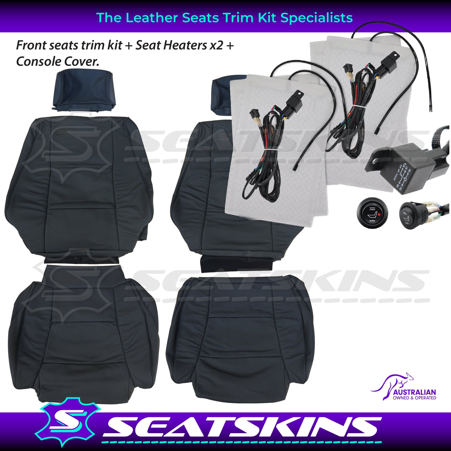 LEATHER SEATS TRIM KIT FOR HSV VN SV89/SV500 GREY 5 SEATER