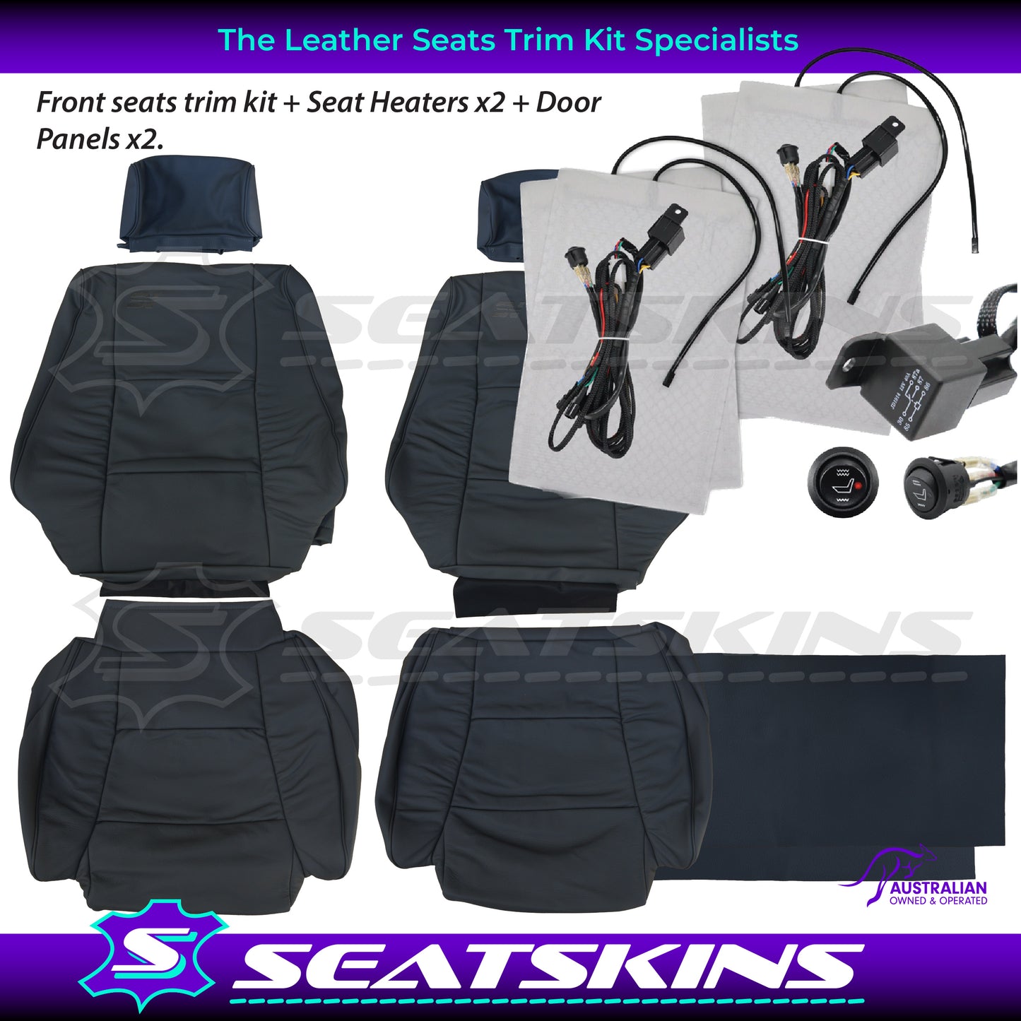 LEATHER SEATS TRIM KIT FOR HSV VN SV89/SV500 GREY 5 SEATER
