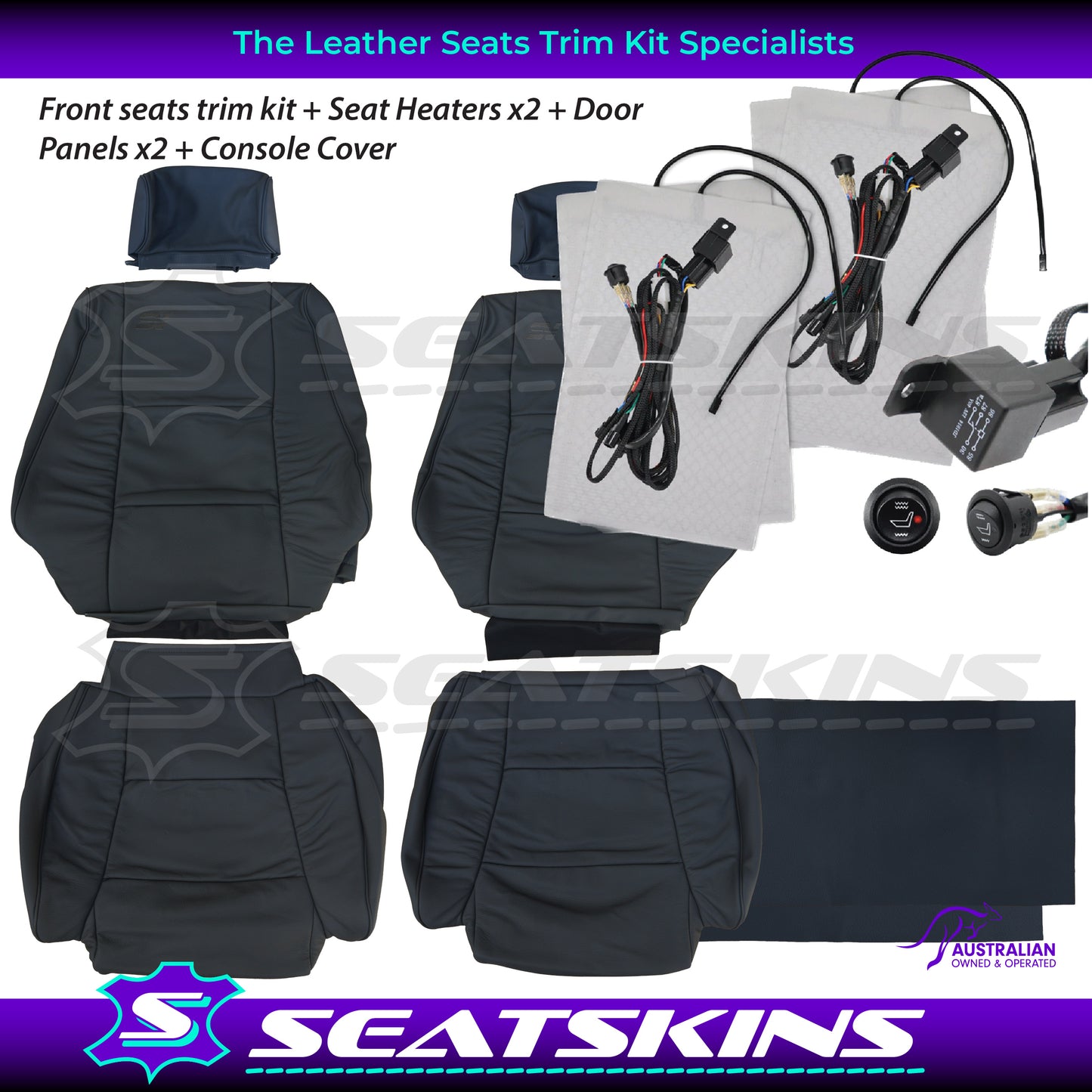 LEATHER SEATS TRIM KIT FOR HSV VN SV89/SV500 GREY 5 SEATER