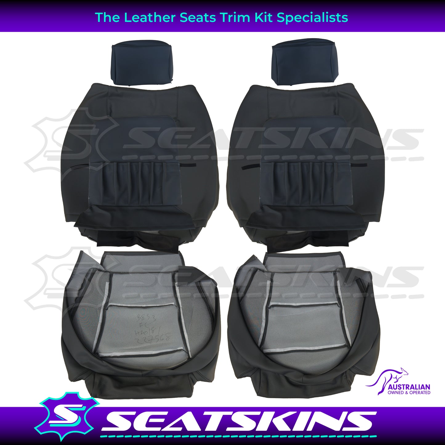 LEATHER SEATS TRIM KIT FOR HSV VN SV89/SV500 GREY 5 SEATER