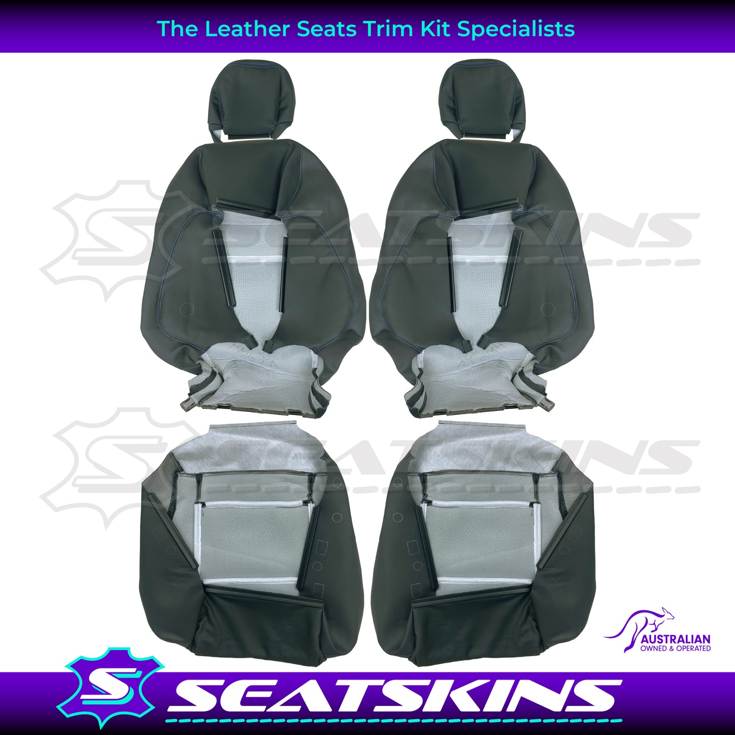 LEATHER SEATS TRIM KIT FOR VY SS SERIES 2 / VZ SS UTE CHOOSE YOUR COLOUR