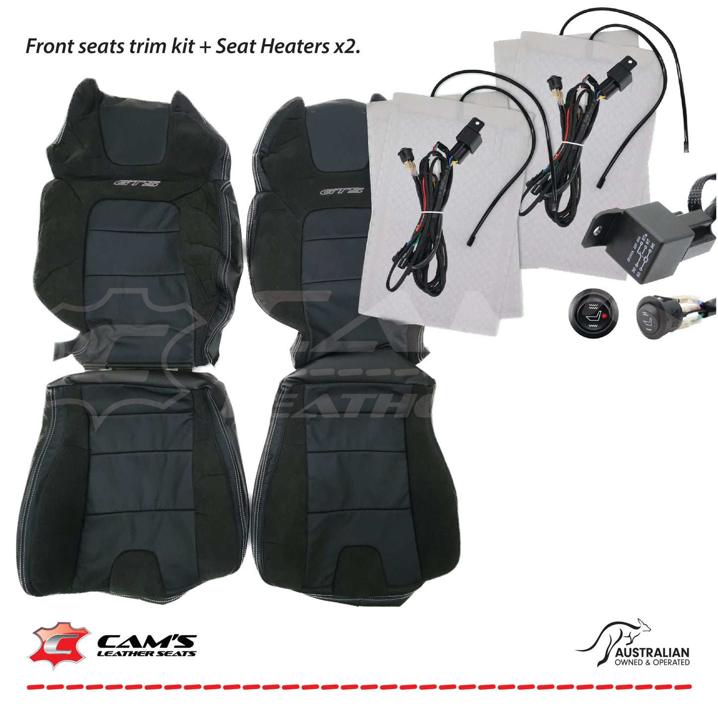 LEATHER SEATS TRIM KIT FOR HOLDEN HSV VE GTS FACTORY STYLE FRONTS ONLY 2 SEATS