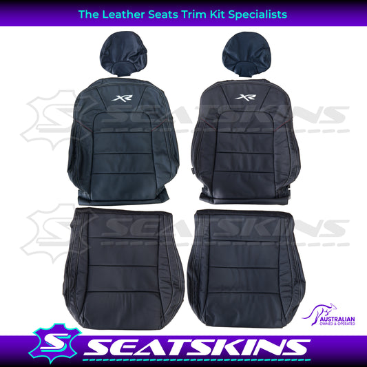 LEATHER SEATS TRIM KIT SKINS FOR FORD FG-X FALCON FRONT SEATS XR LOGO