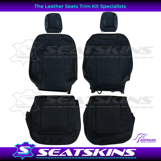 LEATHER SEATS TRIM KIT FOR FORD RANGER XL/XLT/SUPER DUTY FRONT SEATS BLACK & SILVER