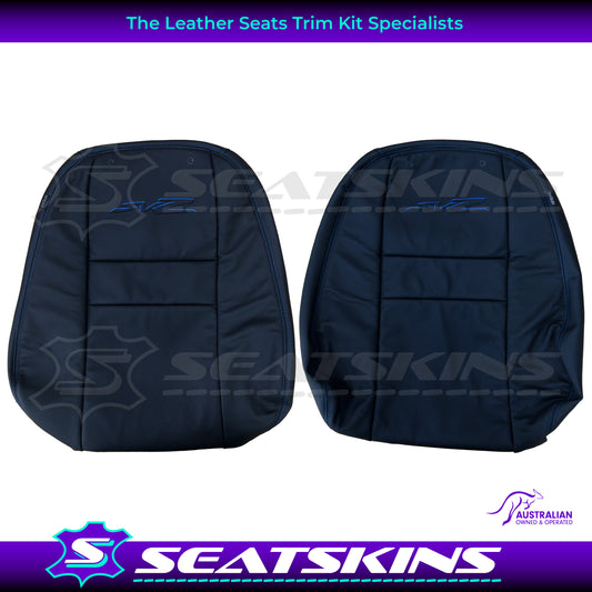 LEATHER SEATS TRIM KIT FOR HOLDEN VZ SVZ FRONT 2 SEATS KIT BLUE STITCHING