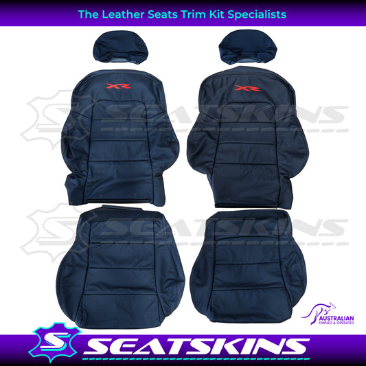 LEATHER SEATS TRIM KIT FOR BA/BF XR 2 FRONT SEATS RED XR LOGO