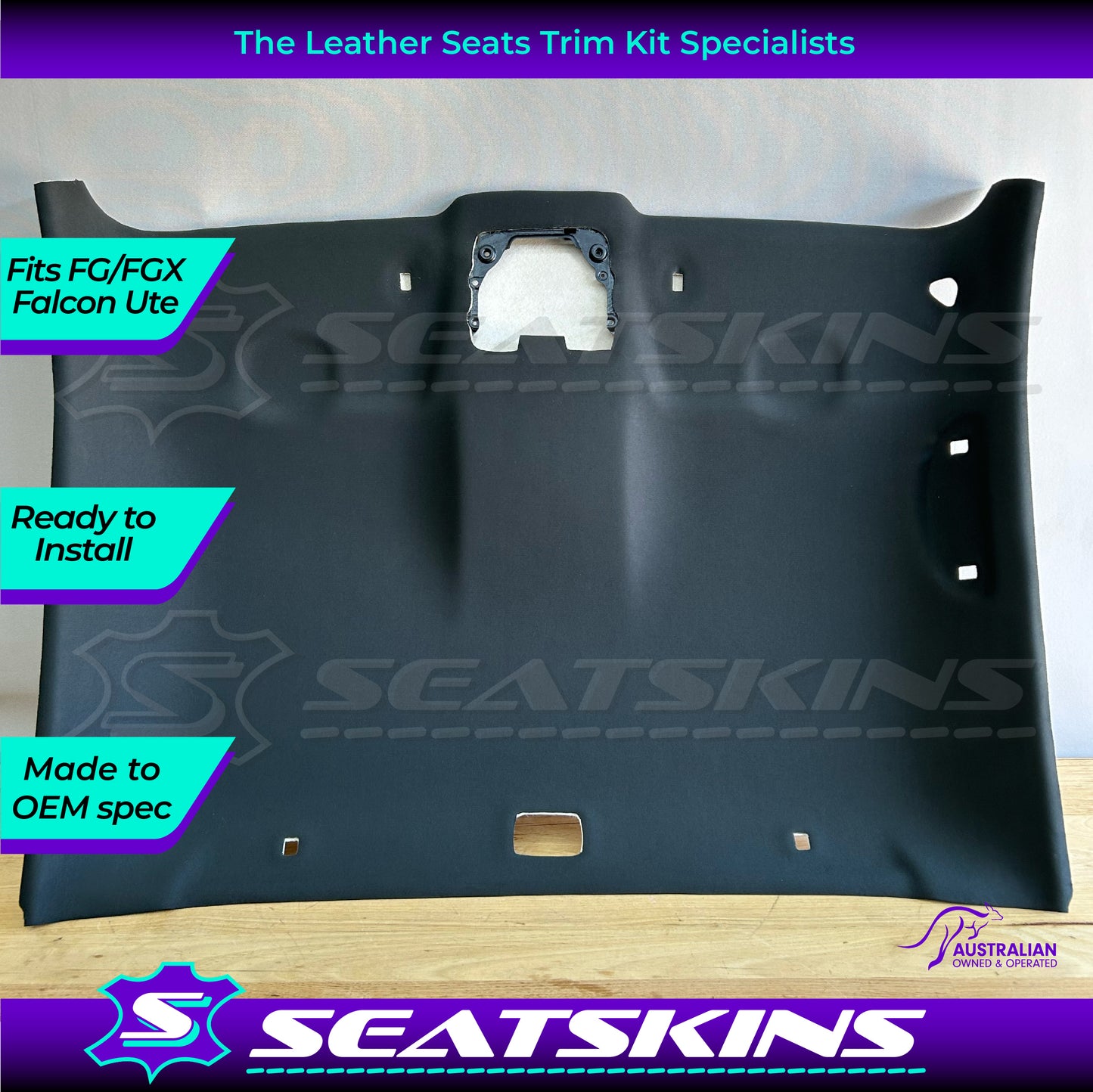 HEAD LINING ROOF LINING BOARD TO FIT FORD FG FGX UTE TRIMMED IN BLACK FABRIC