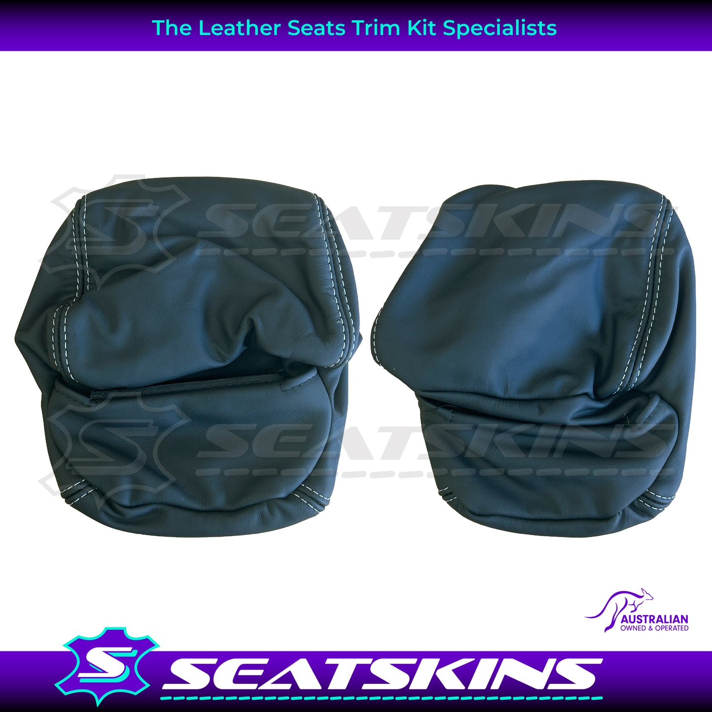 LEATHER SEATS TRIM KIT FOR HSV VE GTS UTE WHITE DIAMOND STITCHING HSV LOGO