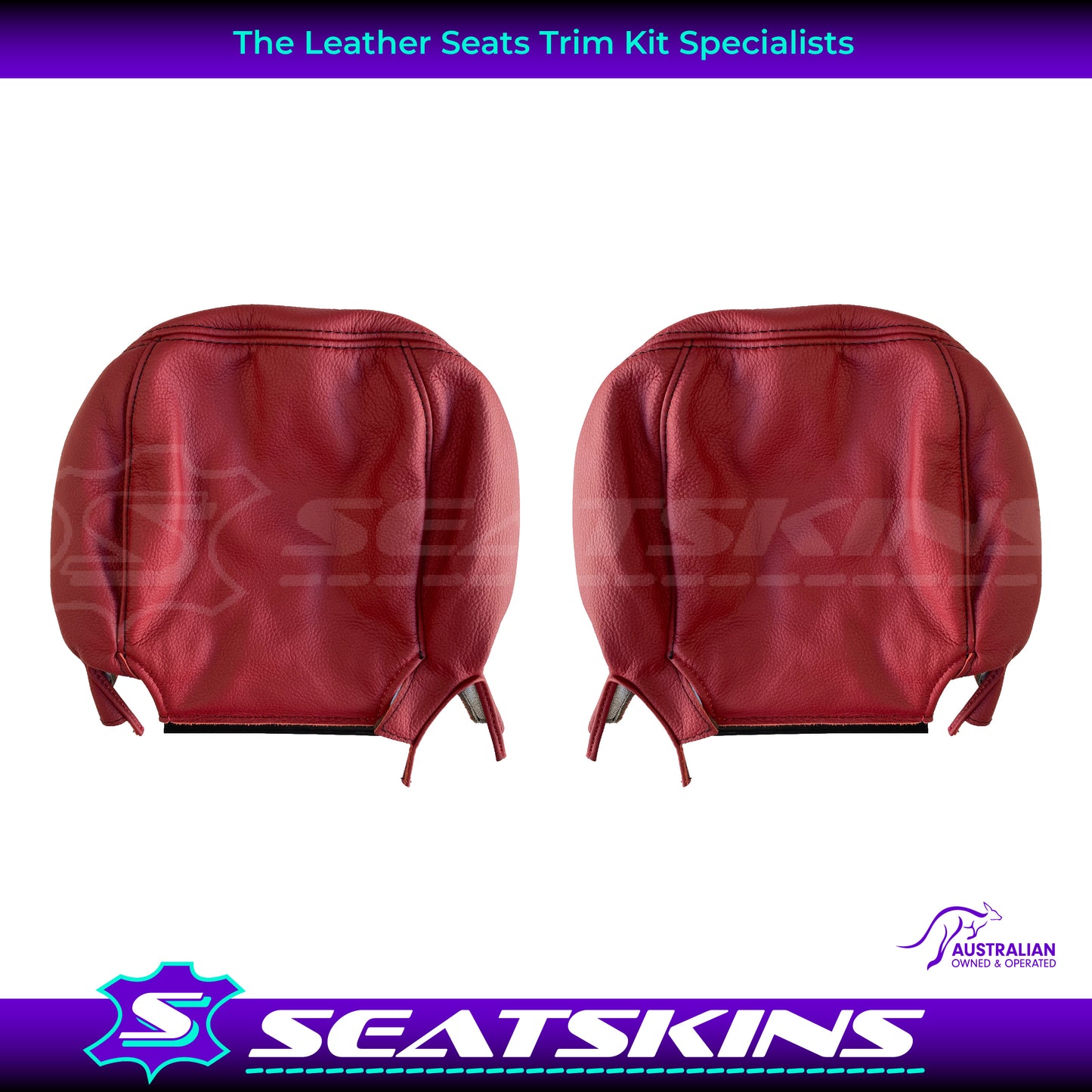 LEATHER SEATS TRIM KIT FOR VY/VZ SS SEDAN FRONT & REAR SEATS RED/BLACK DIAMOND