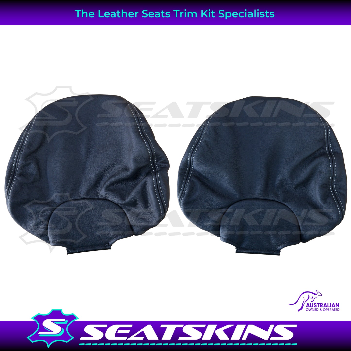 LEATHER SEATS TRIM KIT SKINS FOR FORD FG-X FALCON FRONT SEATS XR LOGO