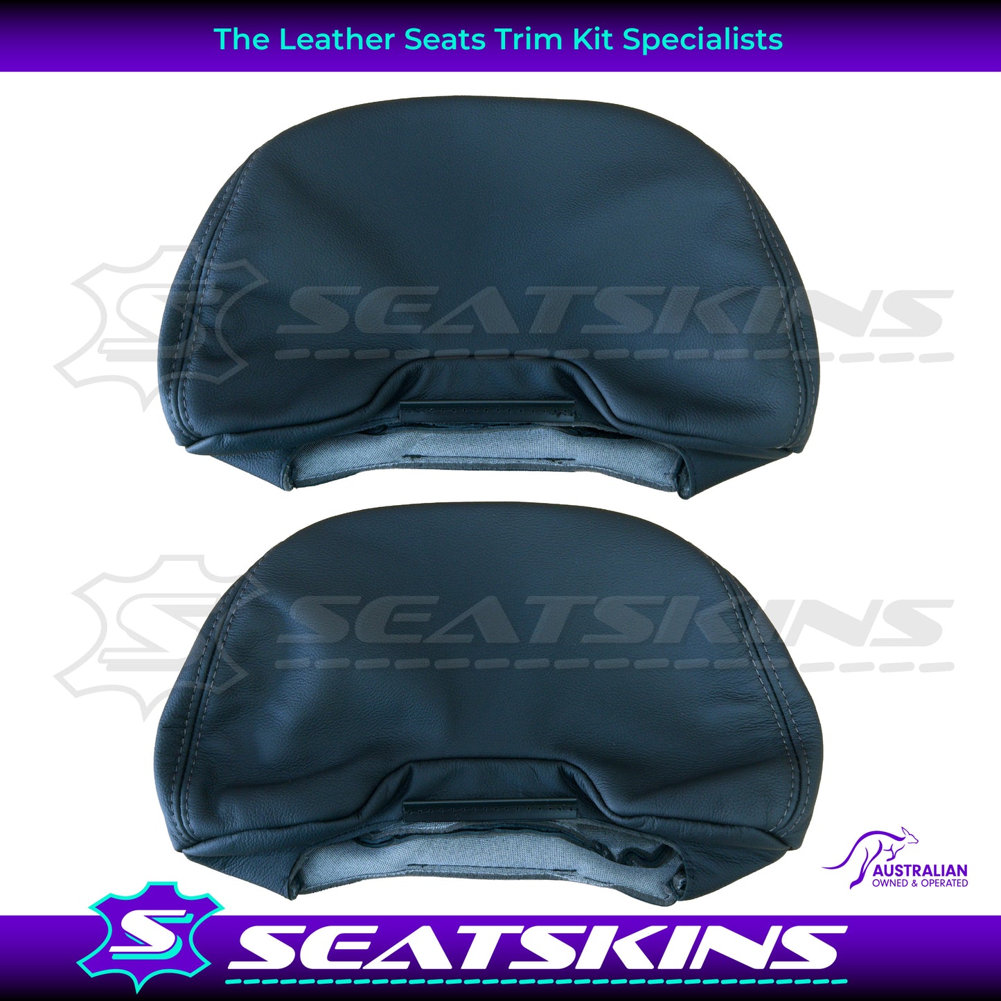 LEATHER SEATS TRIM KIT SKINS FOR FORD BA/BF FRONT SEATS RED XR LOGO OEM STYLE