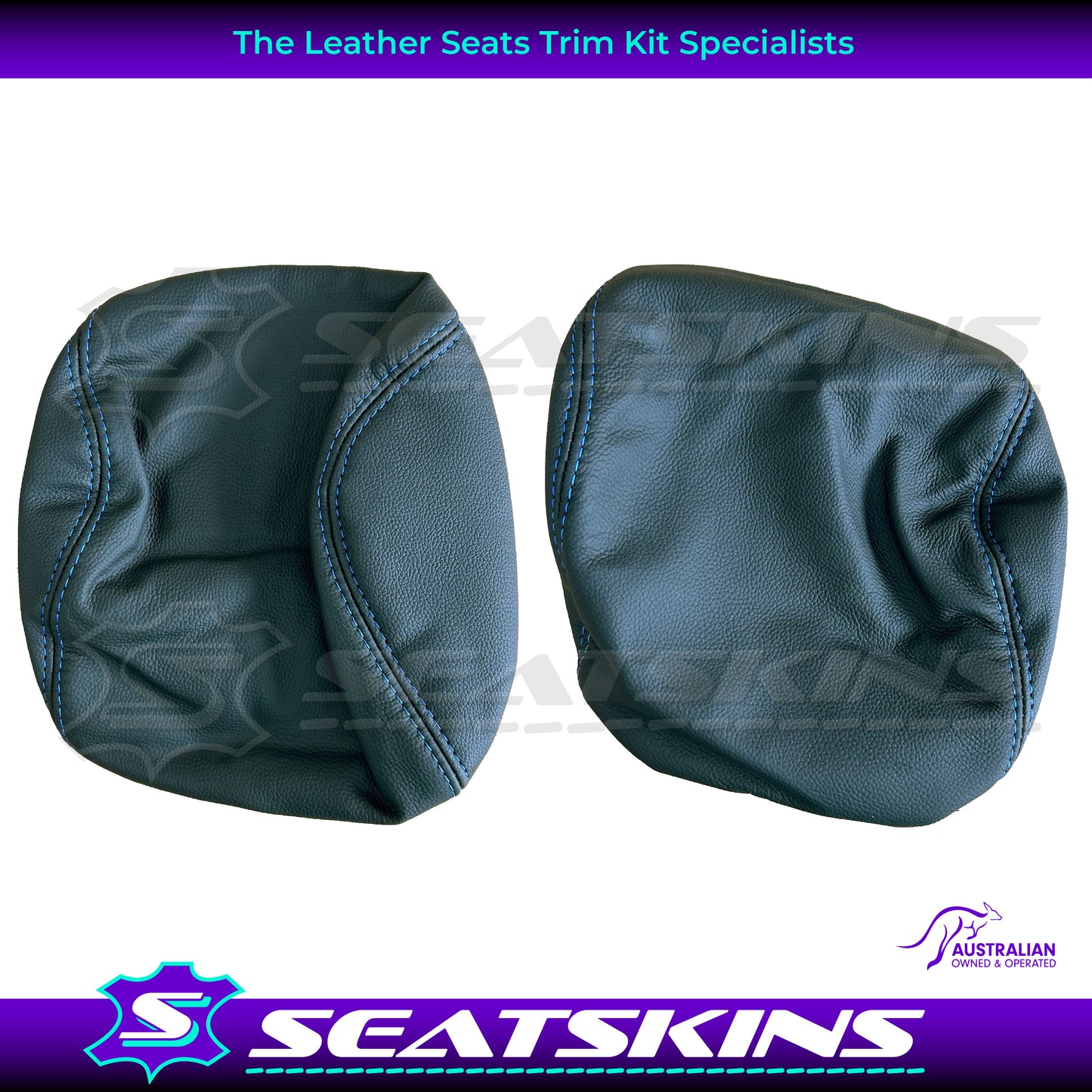 LEATHER SEATS TRIM KIT FOR HOLDEN VE SSV UTE PURPLE DIAMOND STITCH SSV LOGO