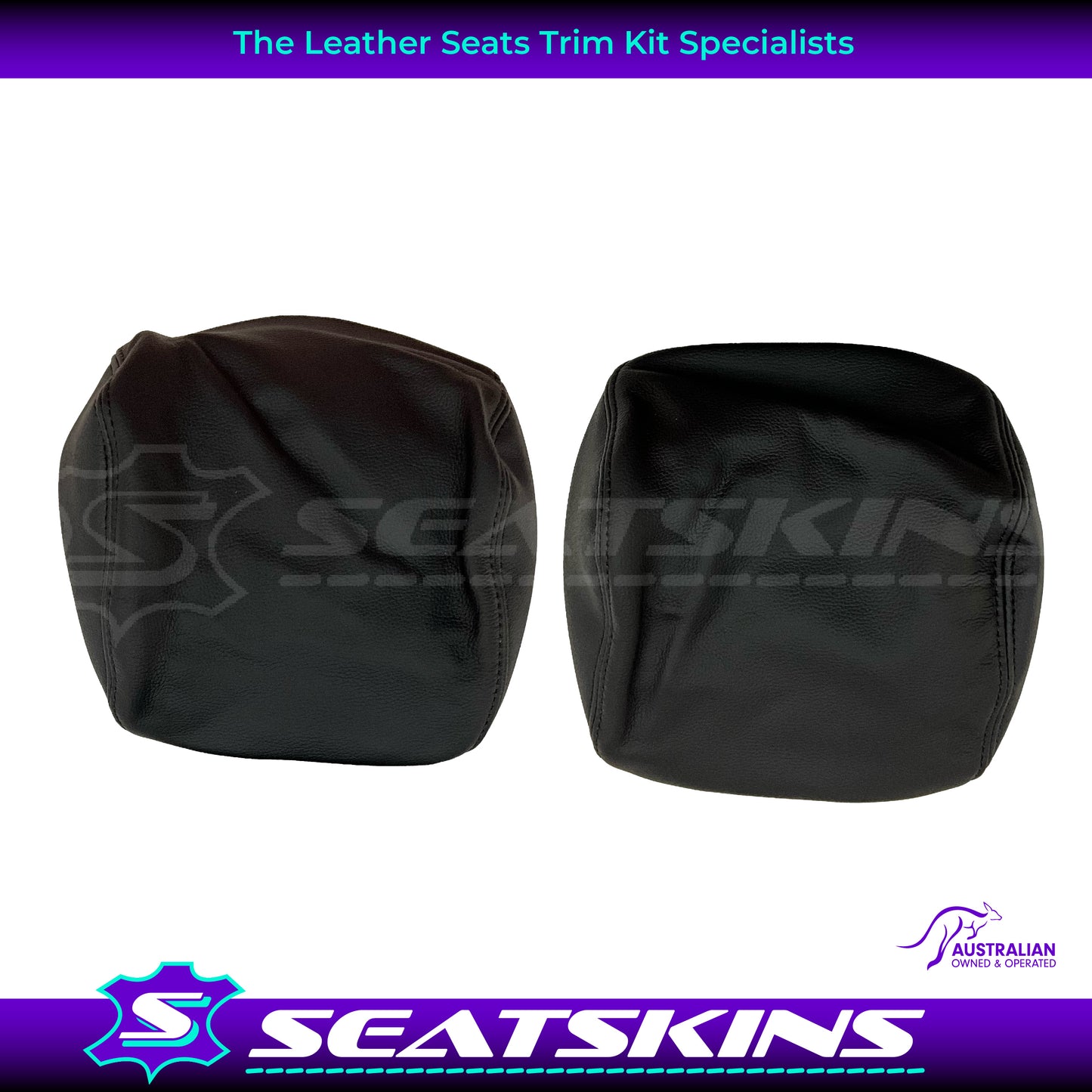 LEATHER SEATS TRIM KIT FOR VE SS 2 FRONT SEATS OR UTE ONYX & ORANGE INSERTS