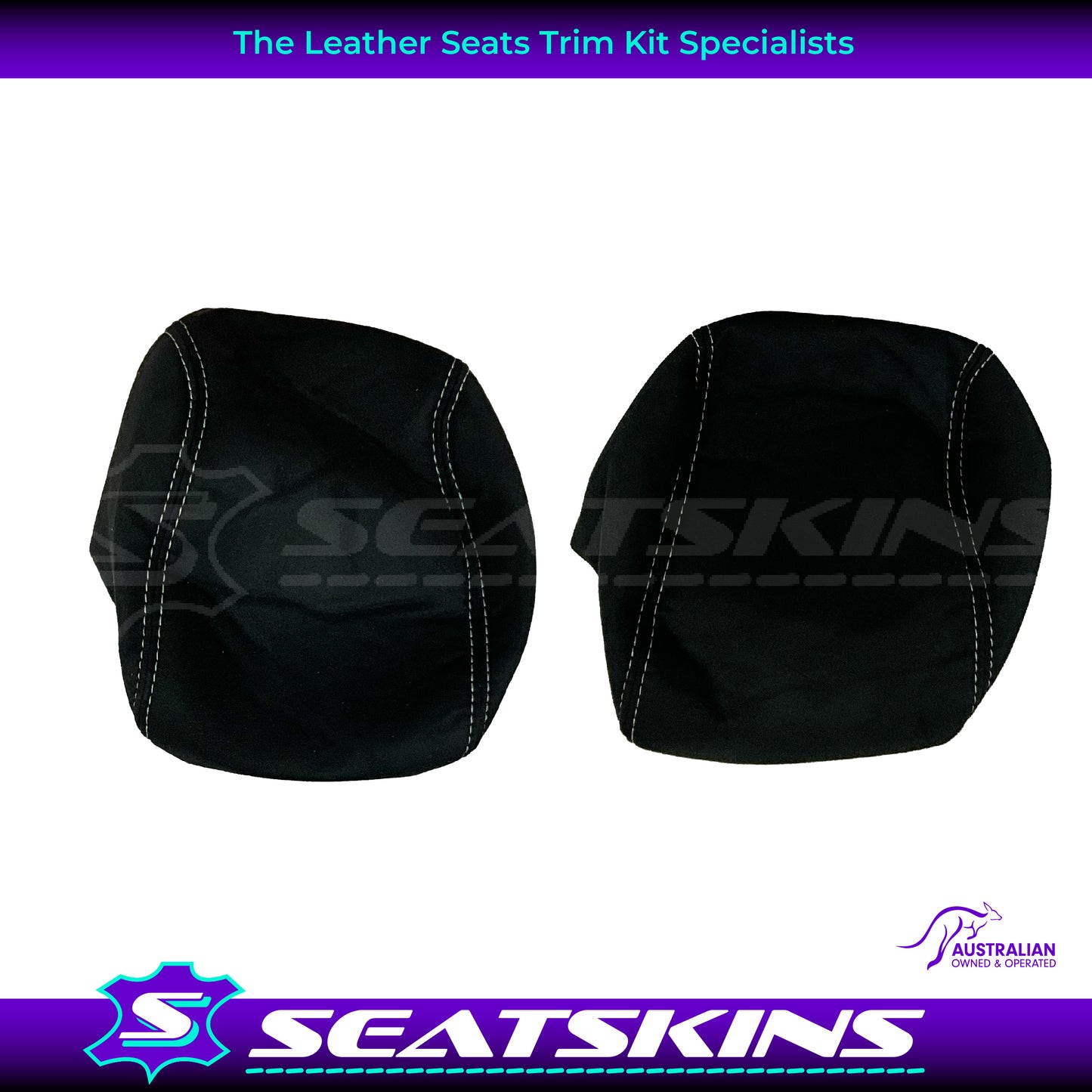 LEATHER SEATS TRIM KIT FOR HOLDEN HSV VE MALOO BLACK FACTORY STYLE SUEDE