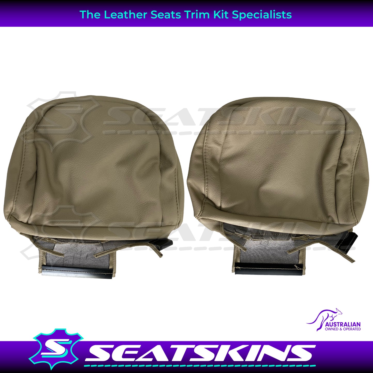 LEATHER SEATS TRIM KIT FOR TOYOTA LANDCRUISER 200 SERIES BEIGE 2 SEATS