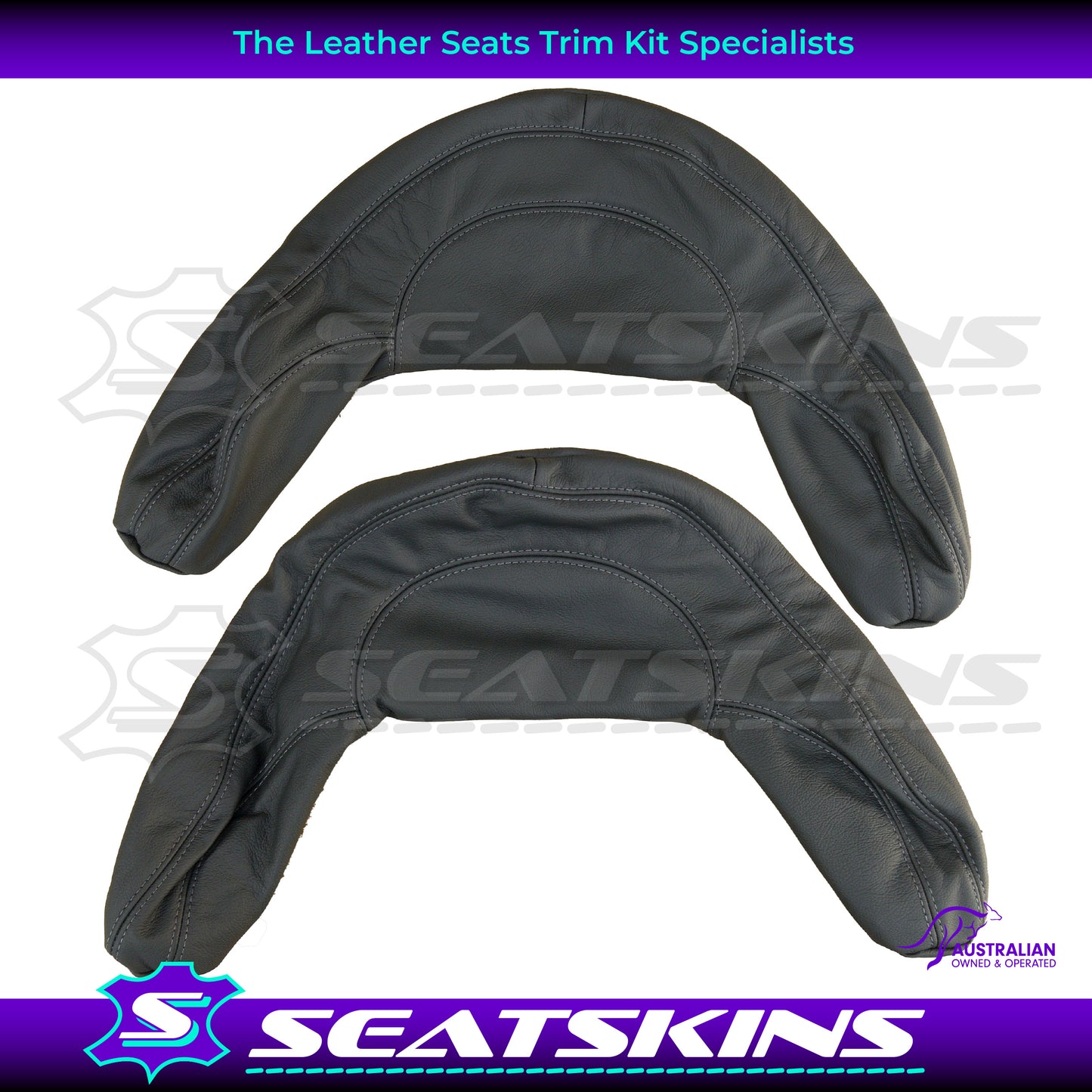 LEATHER SEATS TRIM KIT FOR HSV 2 VT/VX COULSON 2 SEATS PEWTER GREY LEATHER
