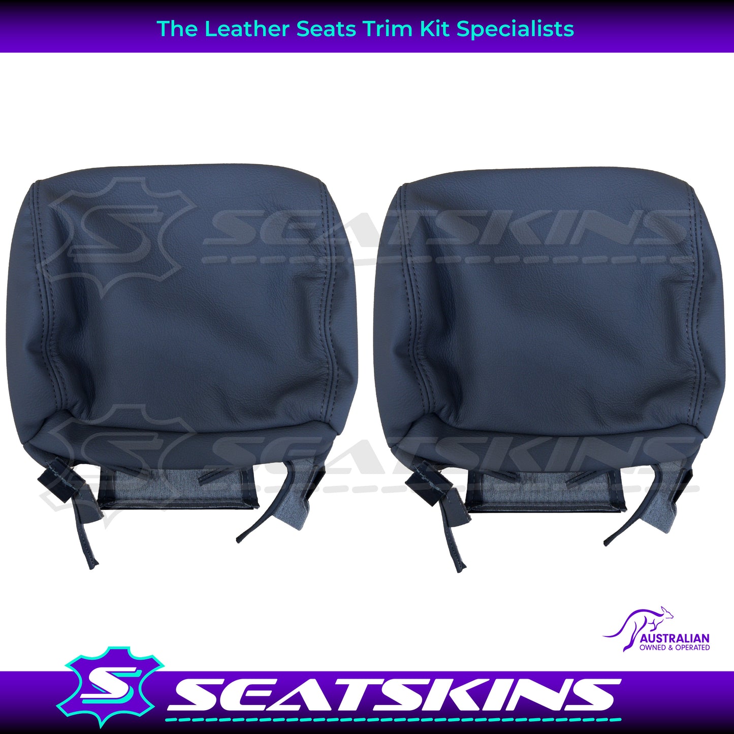 LEATHER SEATS TRIM KIT FOR TOYOTA LANDCRUISER 79 SERIES DARK GREY FRONT SEATS ONLY