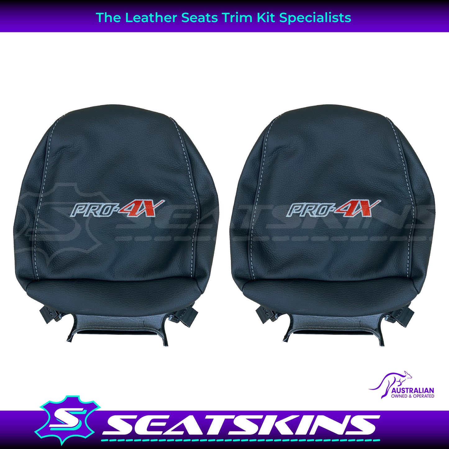 LEATHER SEATS TRIM KIT FOR NISSAN NAVARA NP300 PRO4X UTE X VF GTS STYLE BLACK WHITE RED
