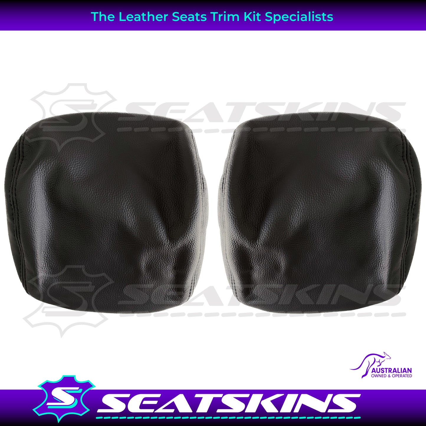 LEATHER SEATS TRIM KIT FOR VE SS 2 FRONT SEATS OR UTE ONYX & RED HOT INSERTS