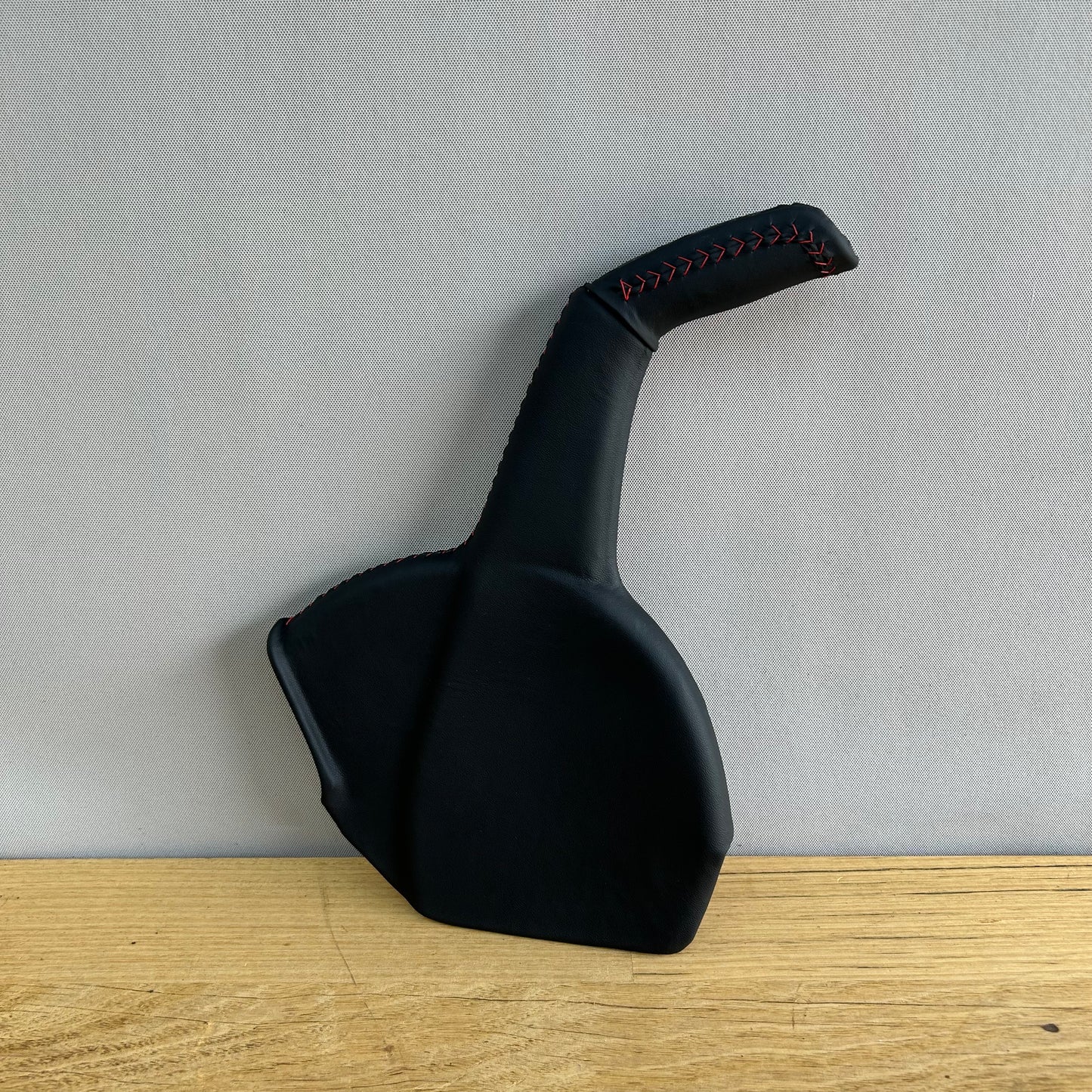 HANDBRAKE TO FIT VY/VZ TRIMMED IN BLACK NAPPA AND RED HAND-STITCHING