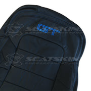LEATHER SEATS TRIM KIT SKINS FOR FORD/FPV BA/BF FALCON 5 SEATER BLUE GT LOGO