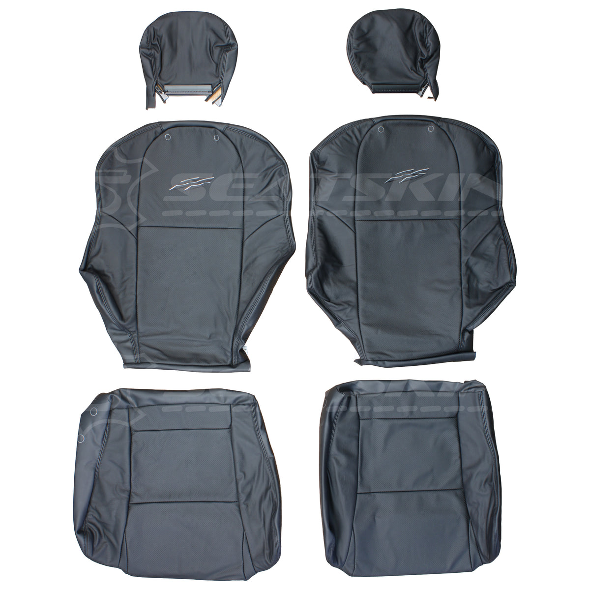 Replacement leather seat trim kit for HOLDEN VY series 1 wagon SS anthracite factory style 5 seats