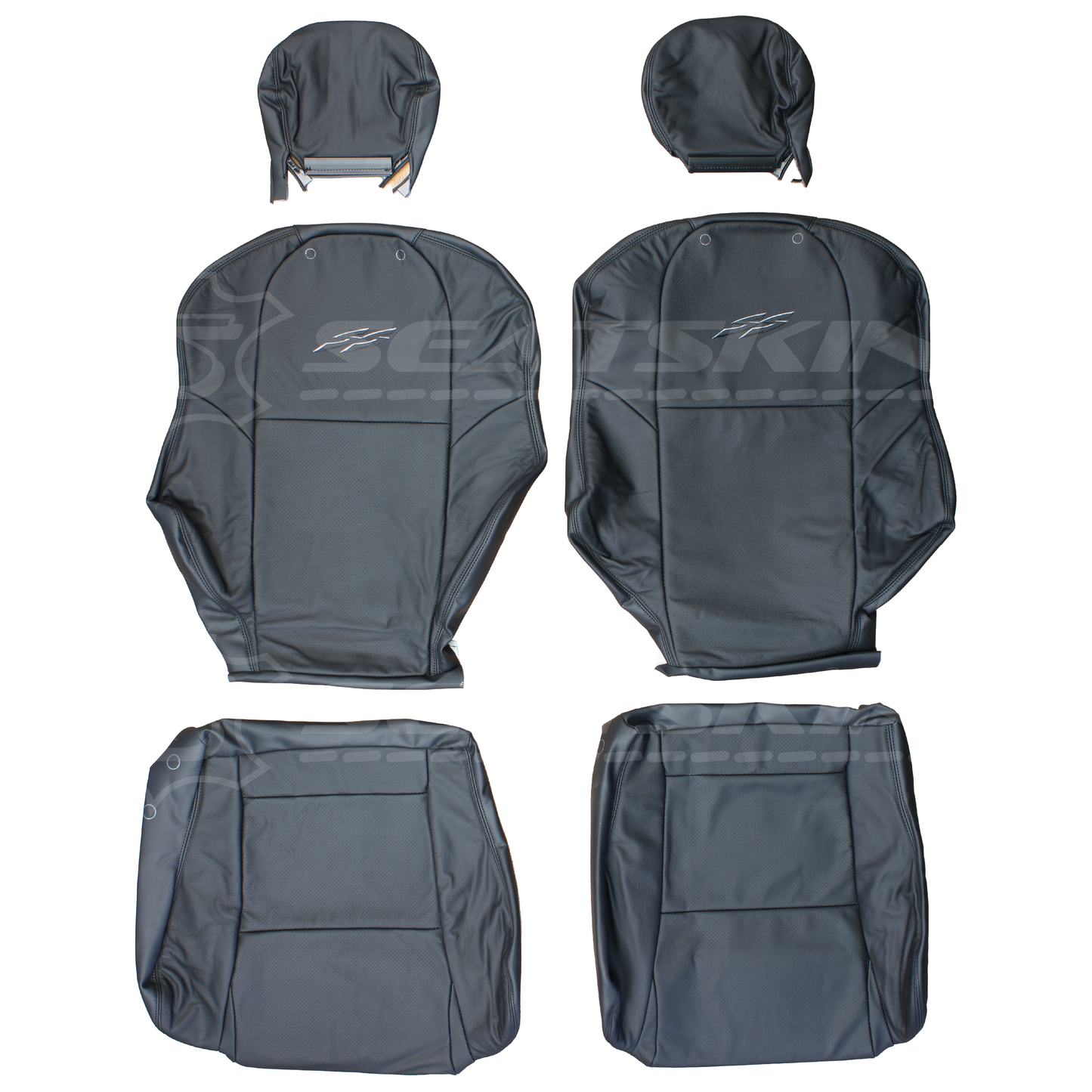 LEATHER SEATS TRIM KIT FOR HOLDEN VY SERIES 1 WAGON SS ANTHRACITE FACTORY STYLE 5 SEATS